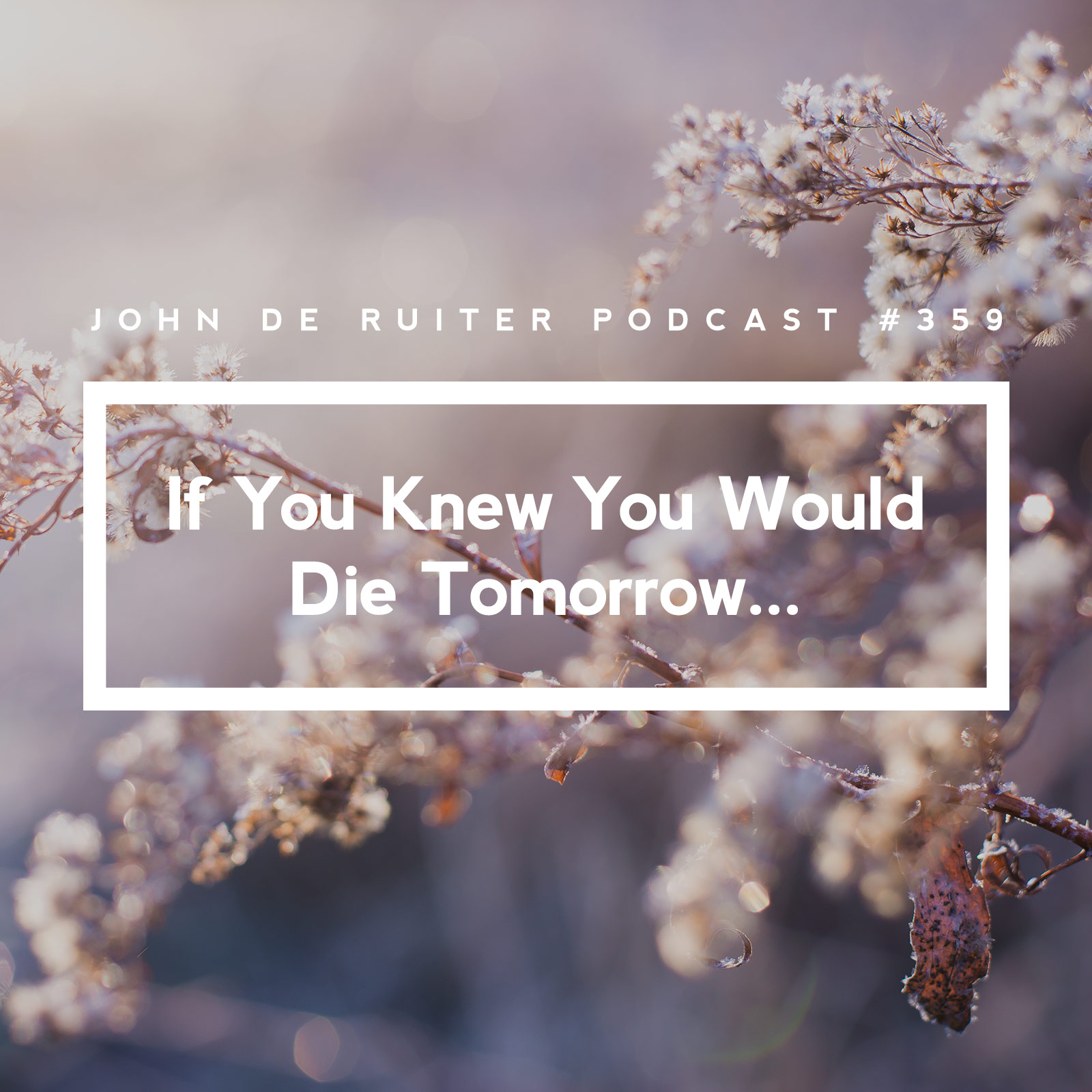 JdR Podcast 359 - If You Knew You Would Die Tomorrow...