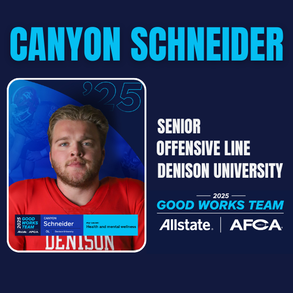 Allstate AFCA Good Works Team Inspiring Conversations | Canyon Schneider, Denison