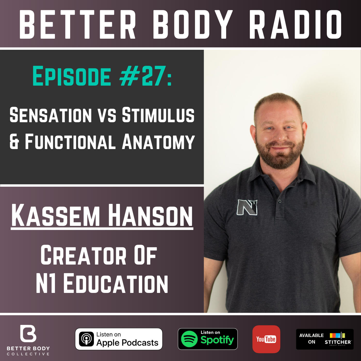 Episode #27 with Kassem Hanson - Sensation vs Stimulus & Functional Anatomy