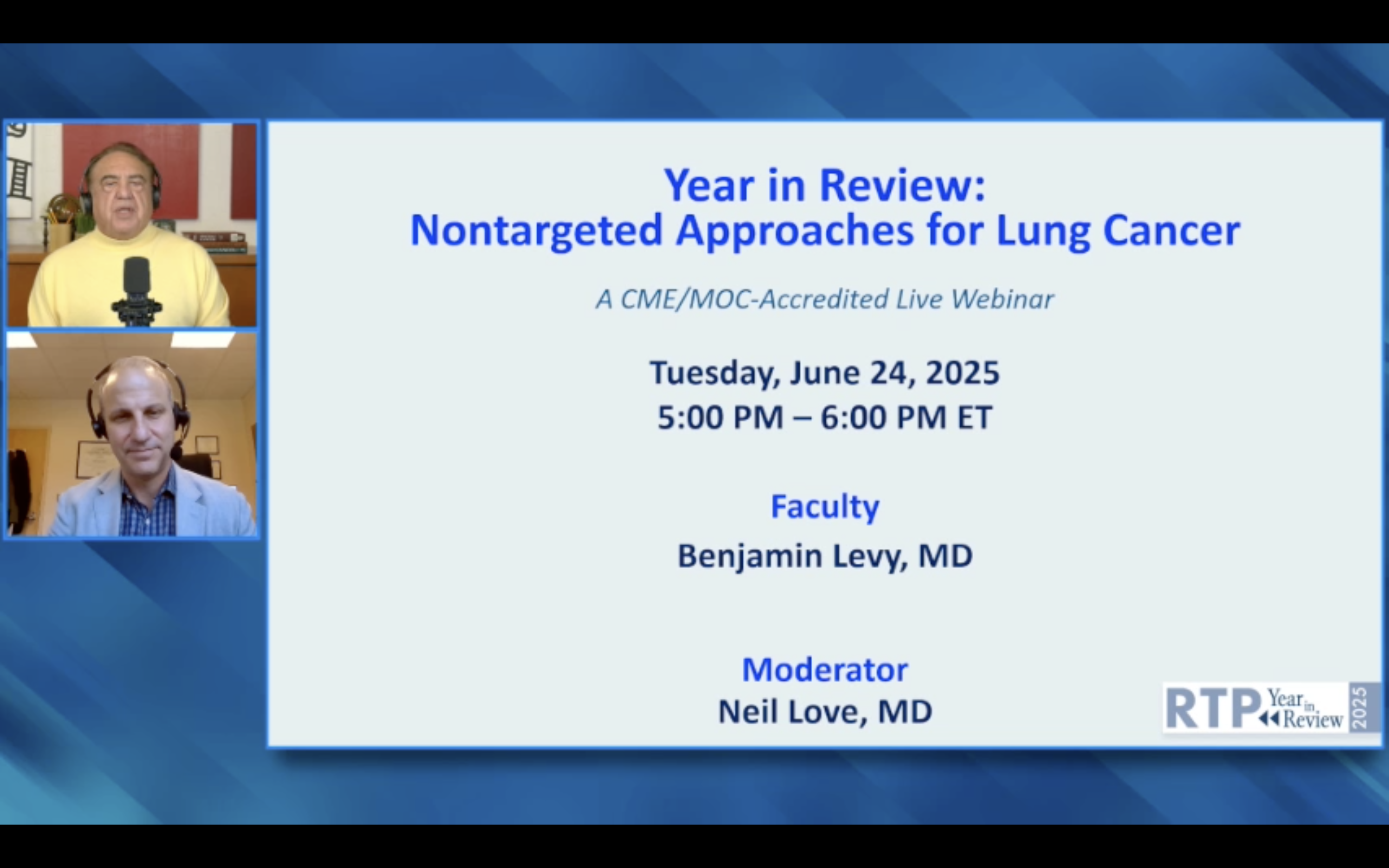Non-Small Cell Lung Cancer — Year in Review Series on Relevant New Datasets and Advances