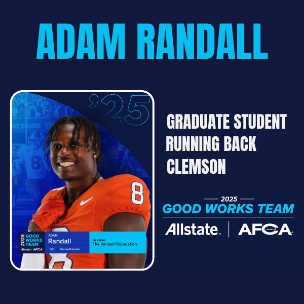 Allstate AFCA Good Works Team Inspiring Conversations | Adam Randall, Clemson