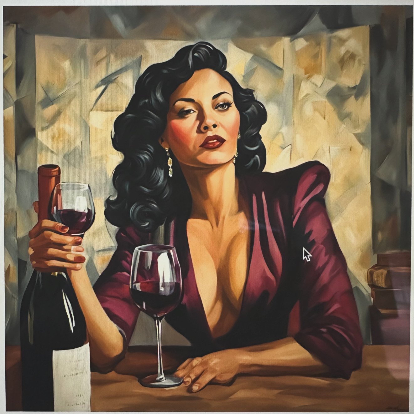 Independent Woman with Wine