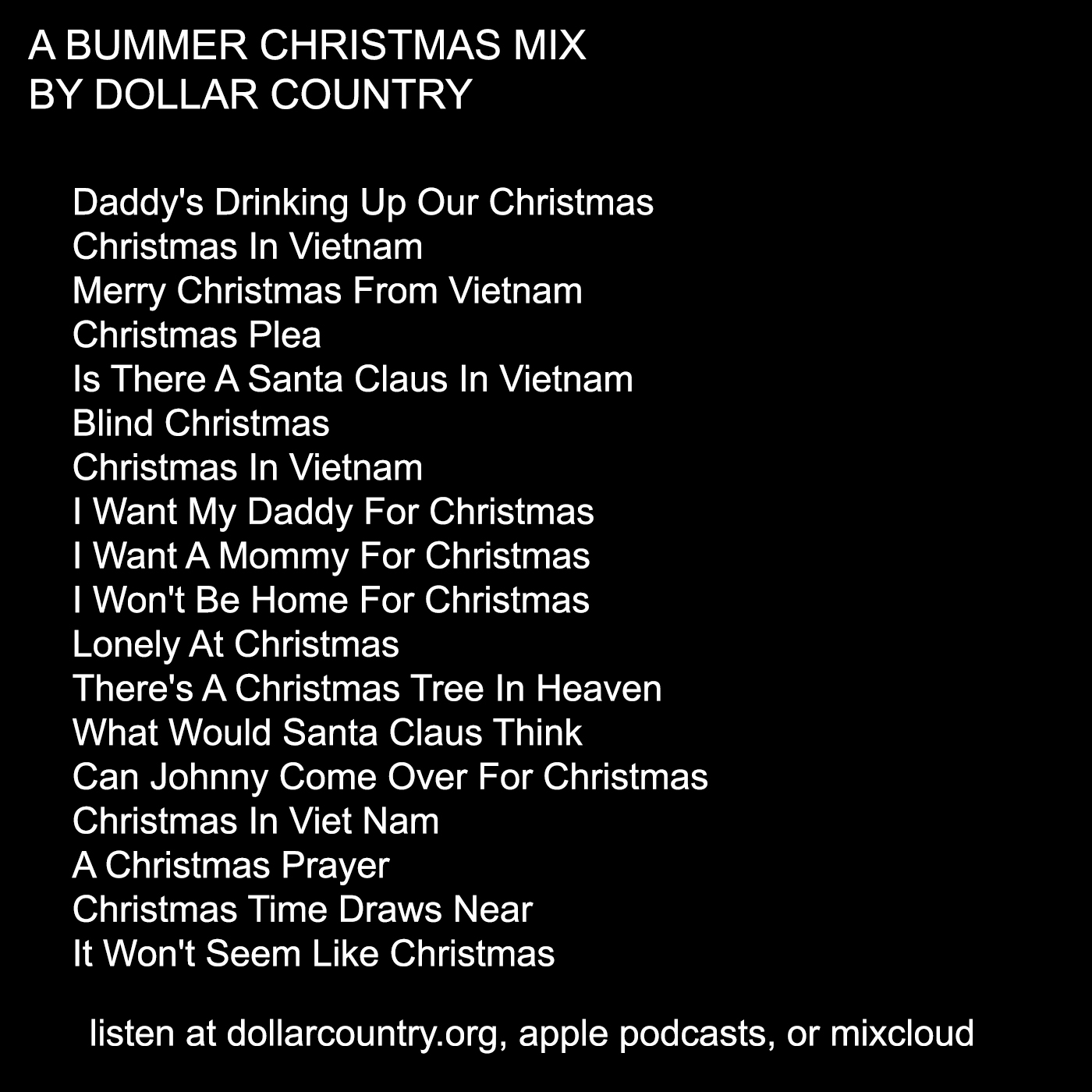 A Bummer Xmas Mix by Dollar Country