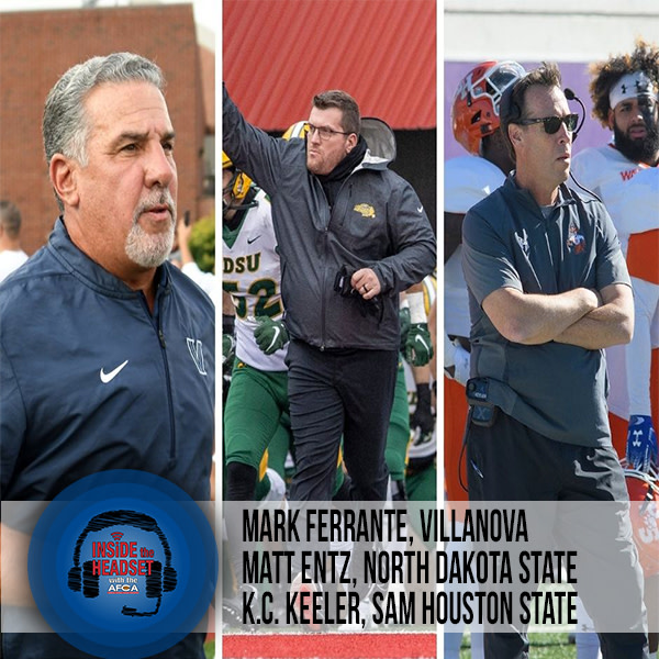 Mark Ferrante, Matt Entz, K.C. Keeler - AFCA FCS Regional Coaches of the Year