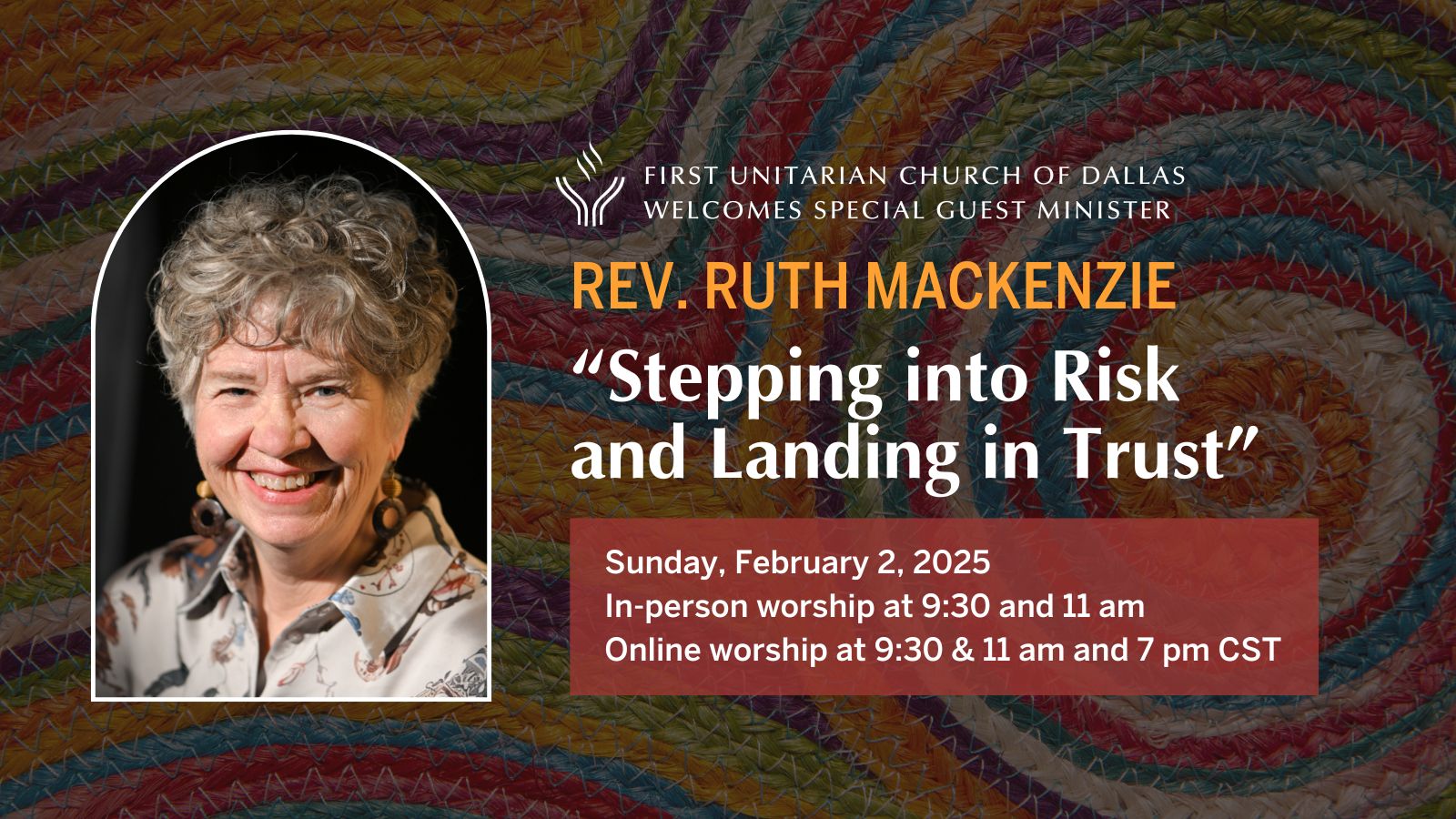 02.02.25 Sermon - “Stepping into Risk and Landing in Trust” - Rev. Ruth MacKenzie