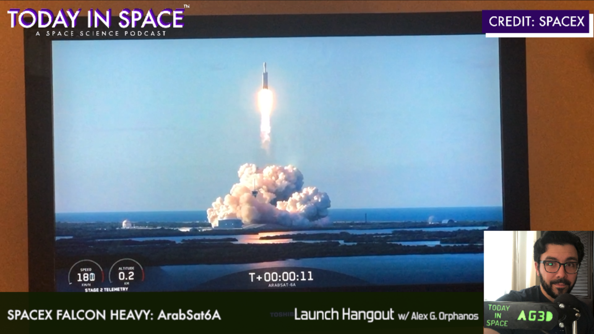 Falcon Heavy ArabSat6A Launch and Landing | Launch Hangout
