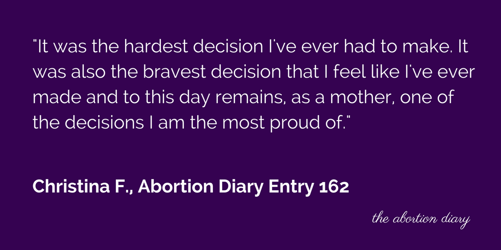 Abortion Diary Entry 162:  Christina F., 35 (Birmingham, AL 2013)