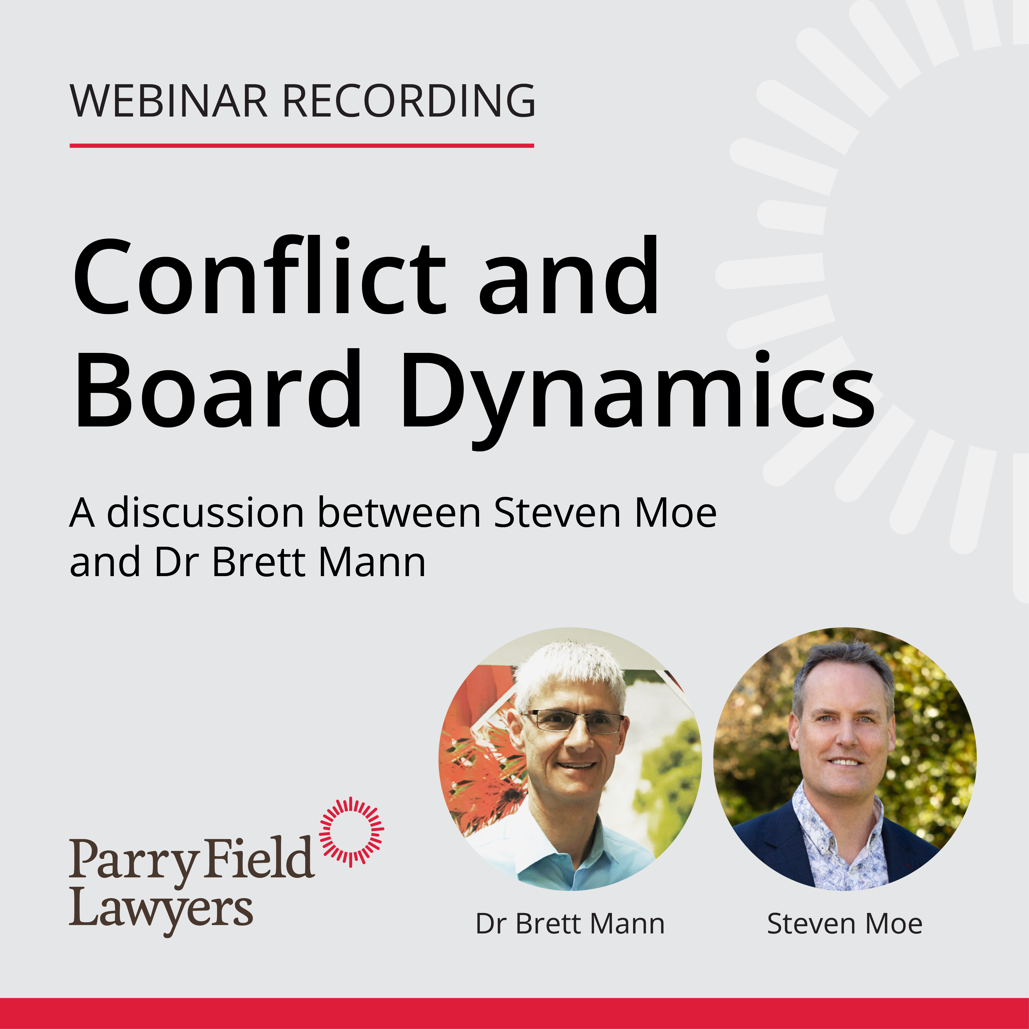 Conflict and Board Dynamics: Dr Brett Mann in conversation