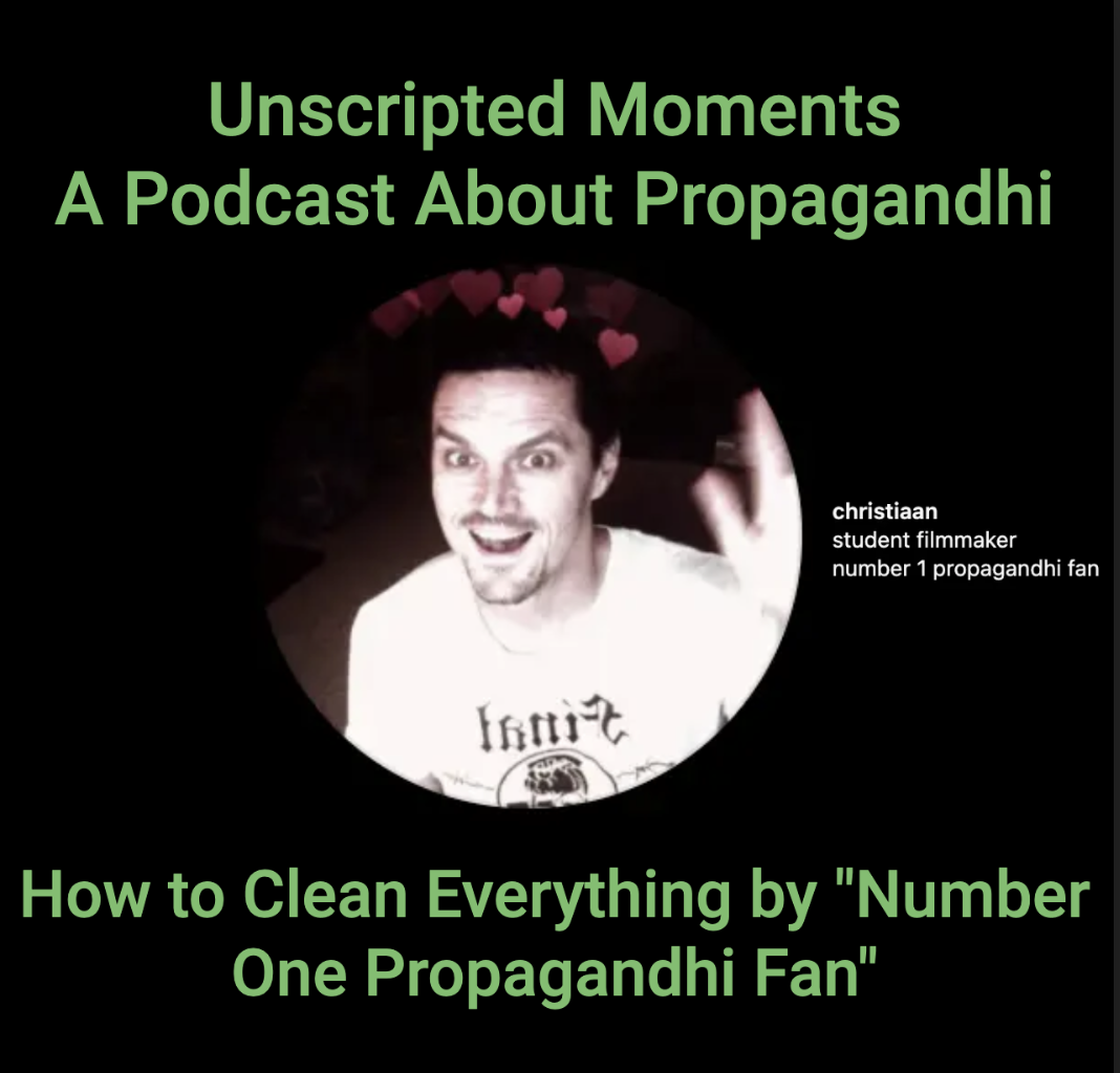 "How to Clean Everything" by "Number One Propagandhi Fan" (aka Christiaan)