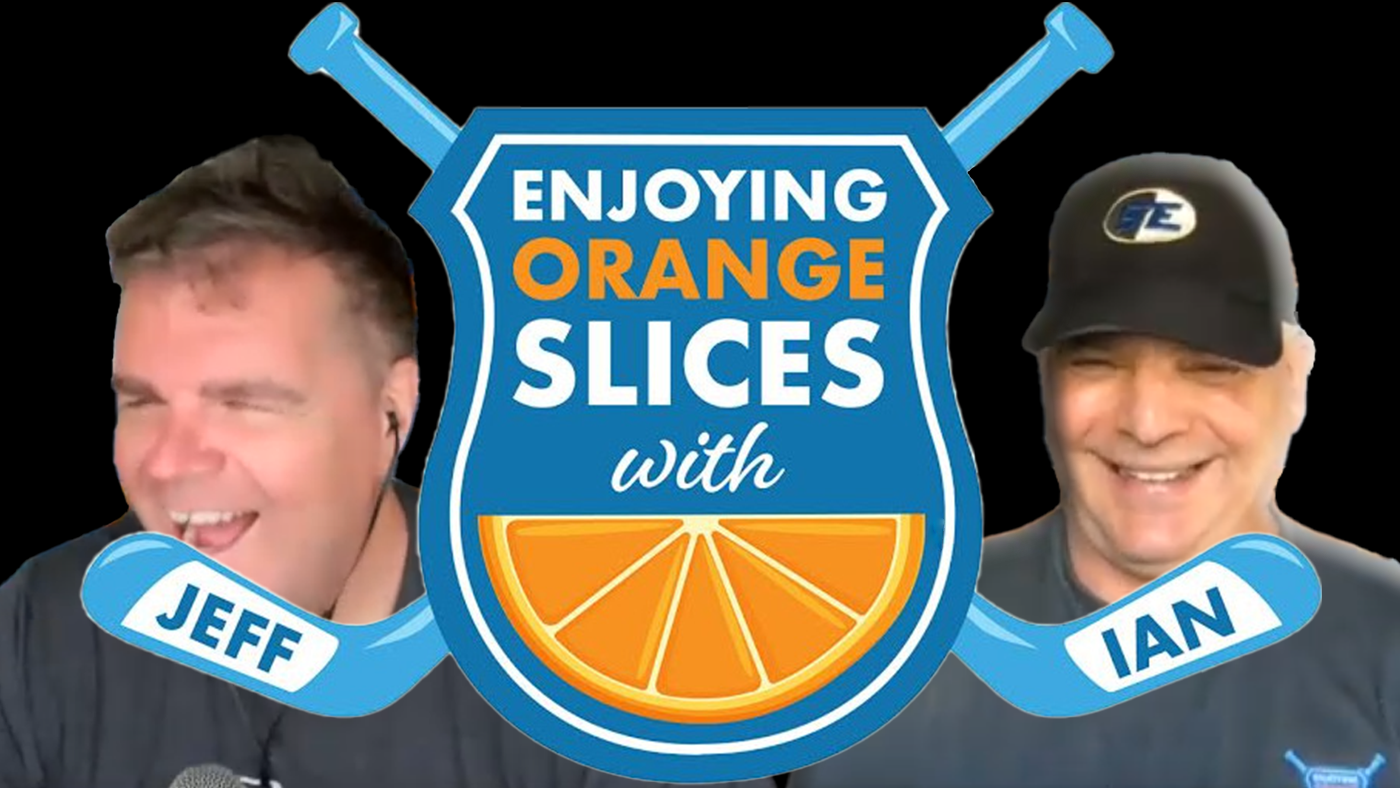 Enjoying Orange Slices with Jeff & Ian