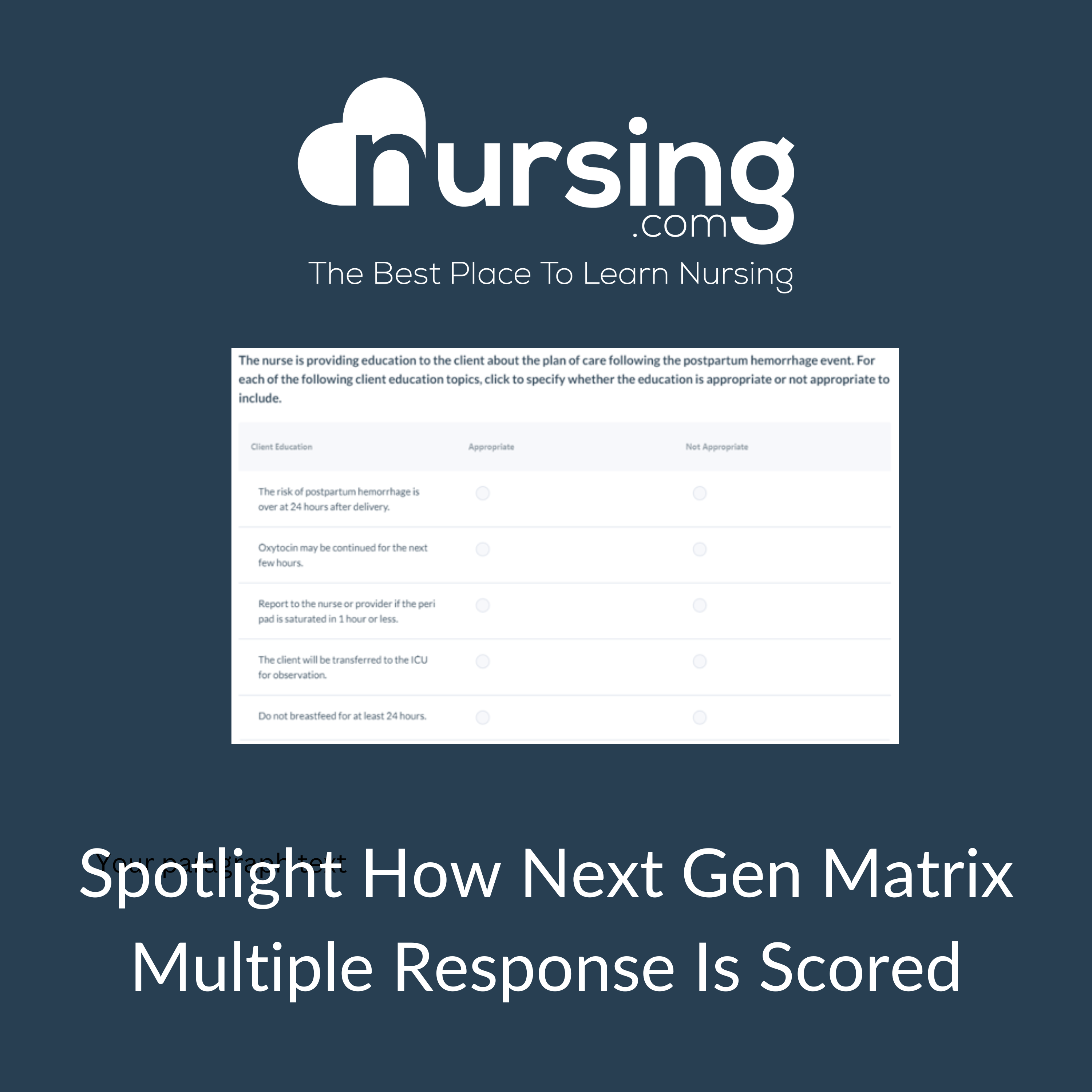cover of episode Spotlight How Next Gen Matrix Multiple Response Is Scored