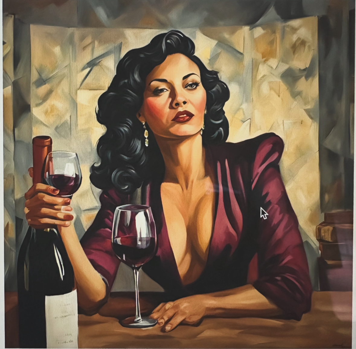 Independent Woman with Wine