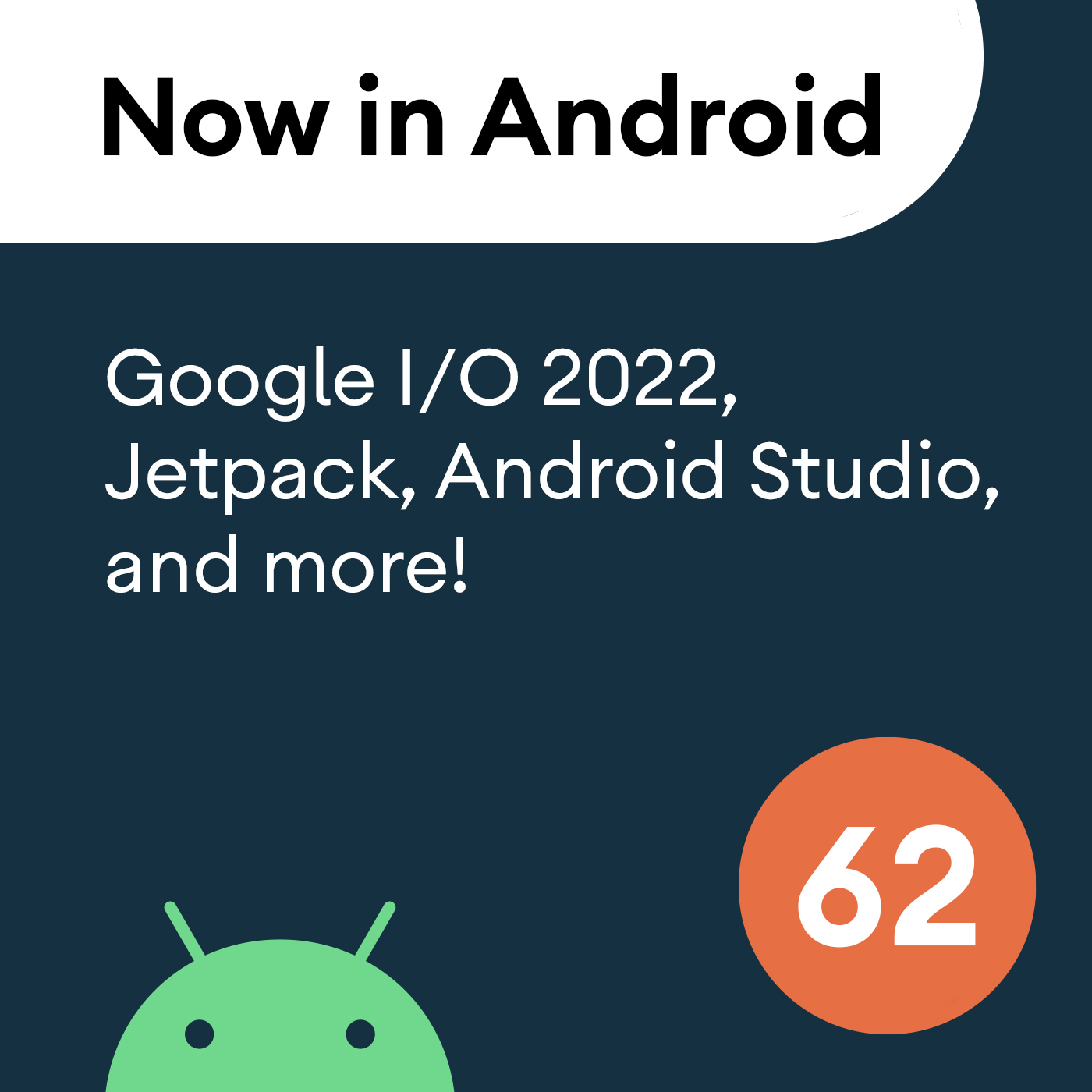 cover of episode 62 - Google I/O 2022, Jetpack, Android Studio, and more!
