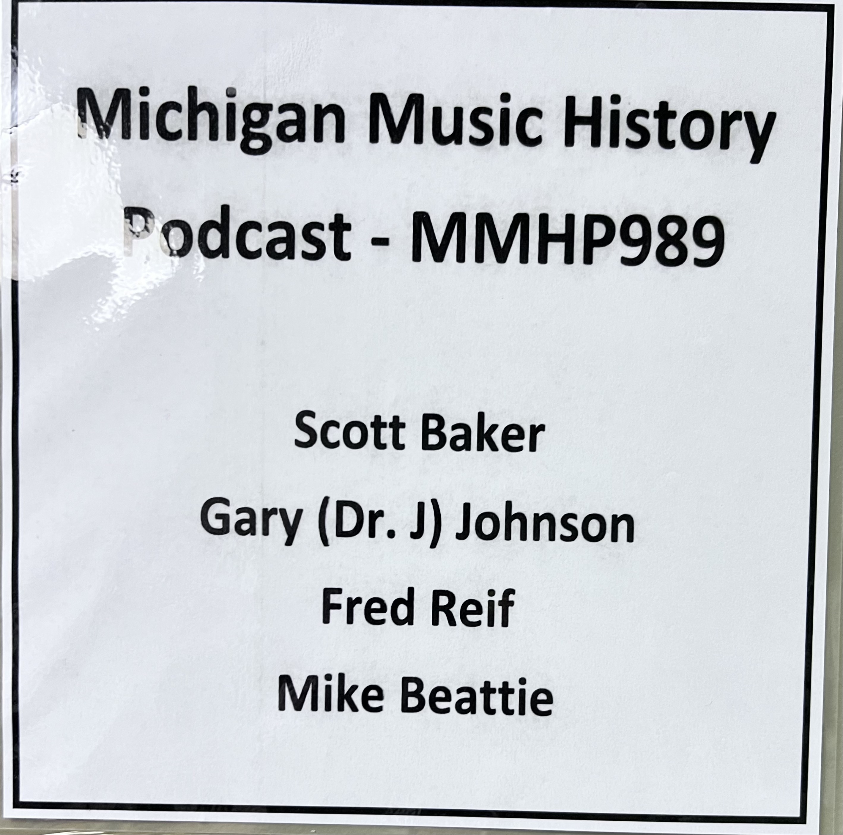 Michigan Music History Podcast -- MMHP989