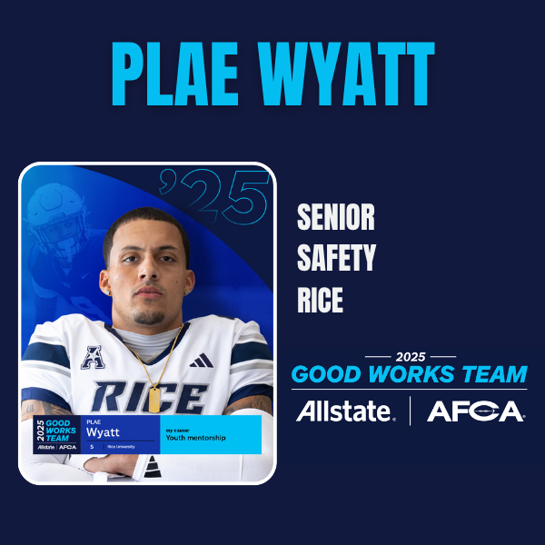 How Rice's Plae Wyatt Found Purpose Beyond the Game