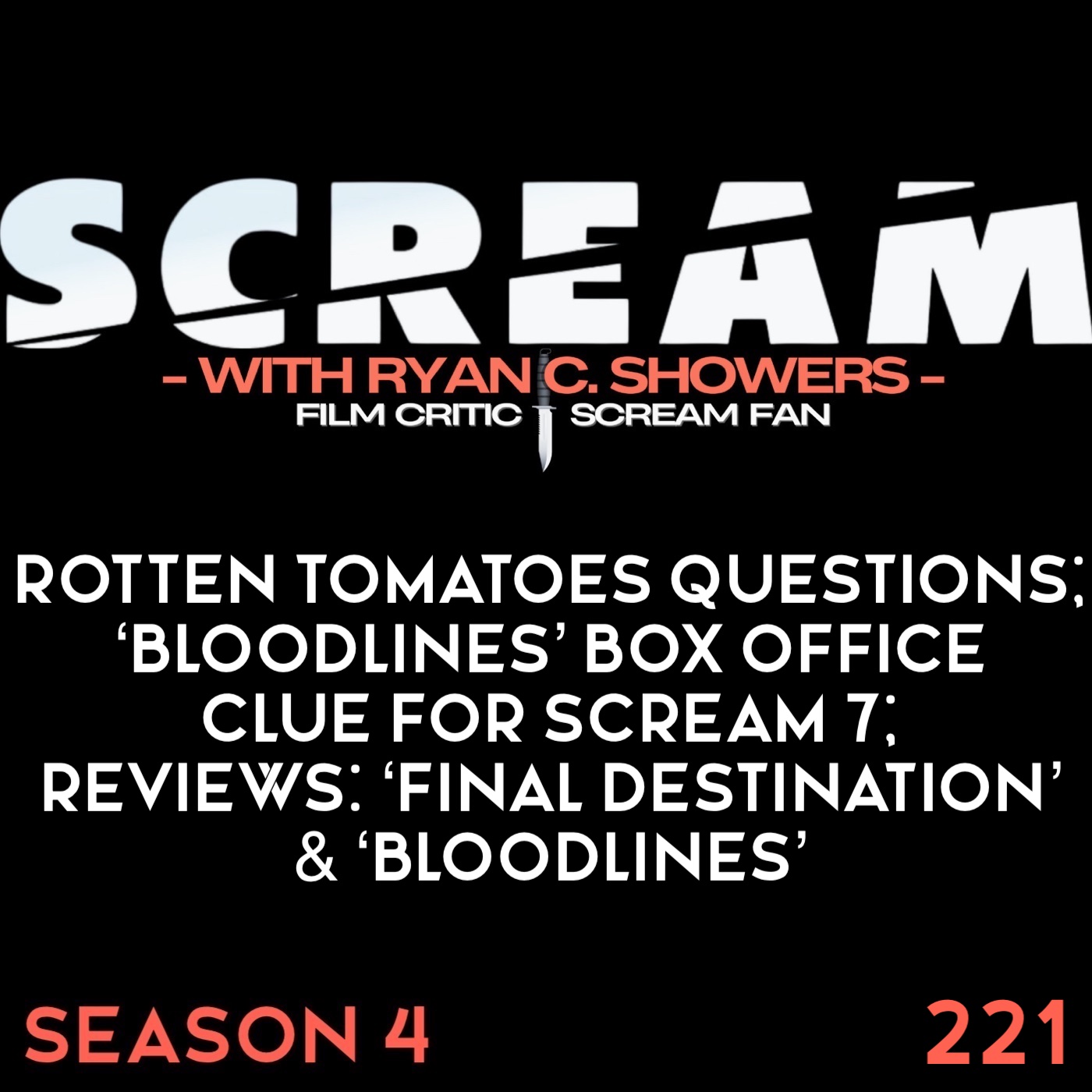 221 – Rotten Tomatoes Questions; ‘Bloodlines’ Box Office Clue for Scream 7; Reviews: ‘Final Destination’ & ‘Bloodlines’