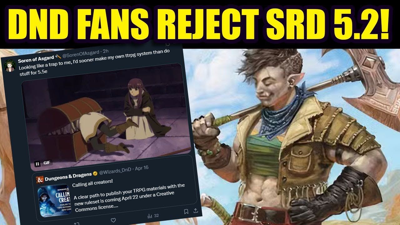 DnD Players Tell WotC to Kick Rocks! SRD 5.2 Mocked and Rejected!