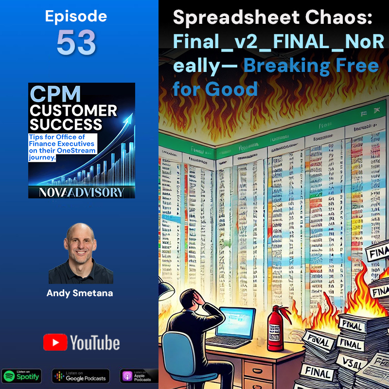 OneStream CPM Customer Success: Tips for Office of Finance Executives on their Corporate Performance Management journey