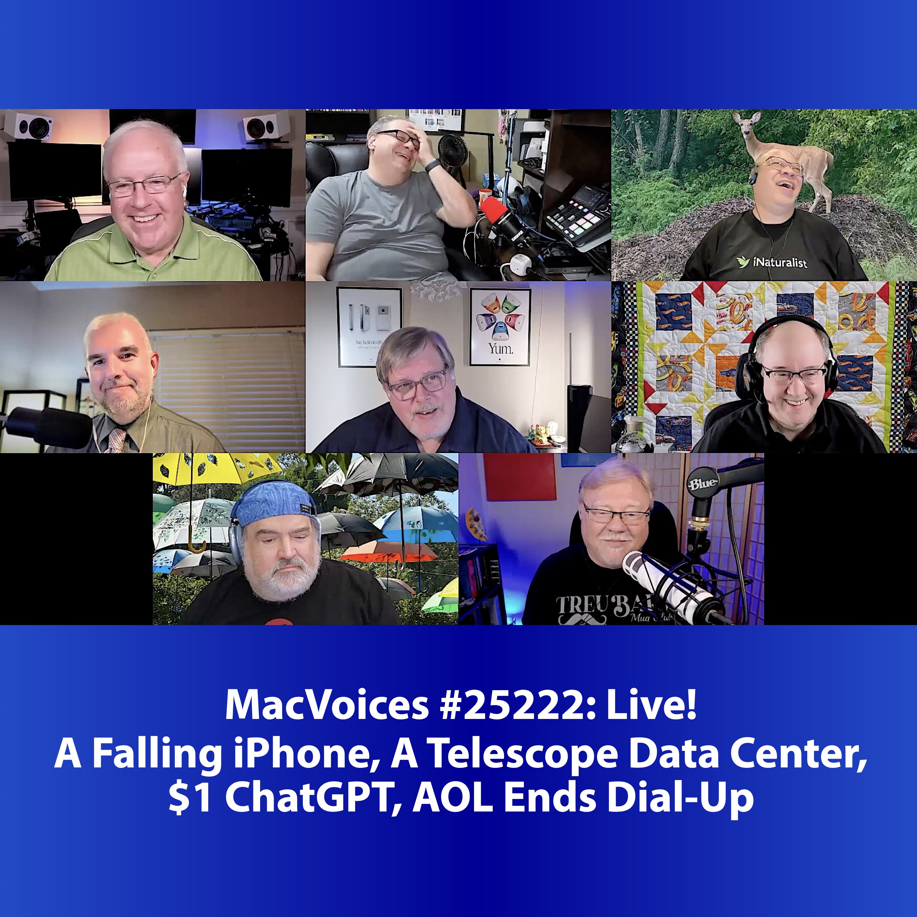 MacVoices #25222: Live! - A Falling iPhone, A Telescope Data Center, $1 ChatGPT, AOL Ends Dial-Up