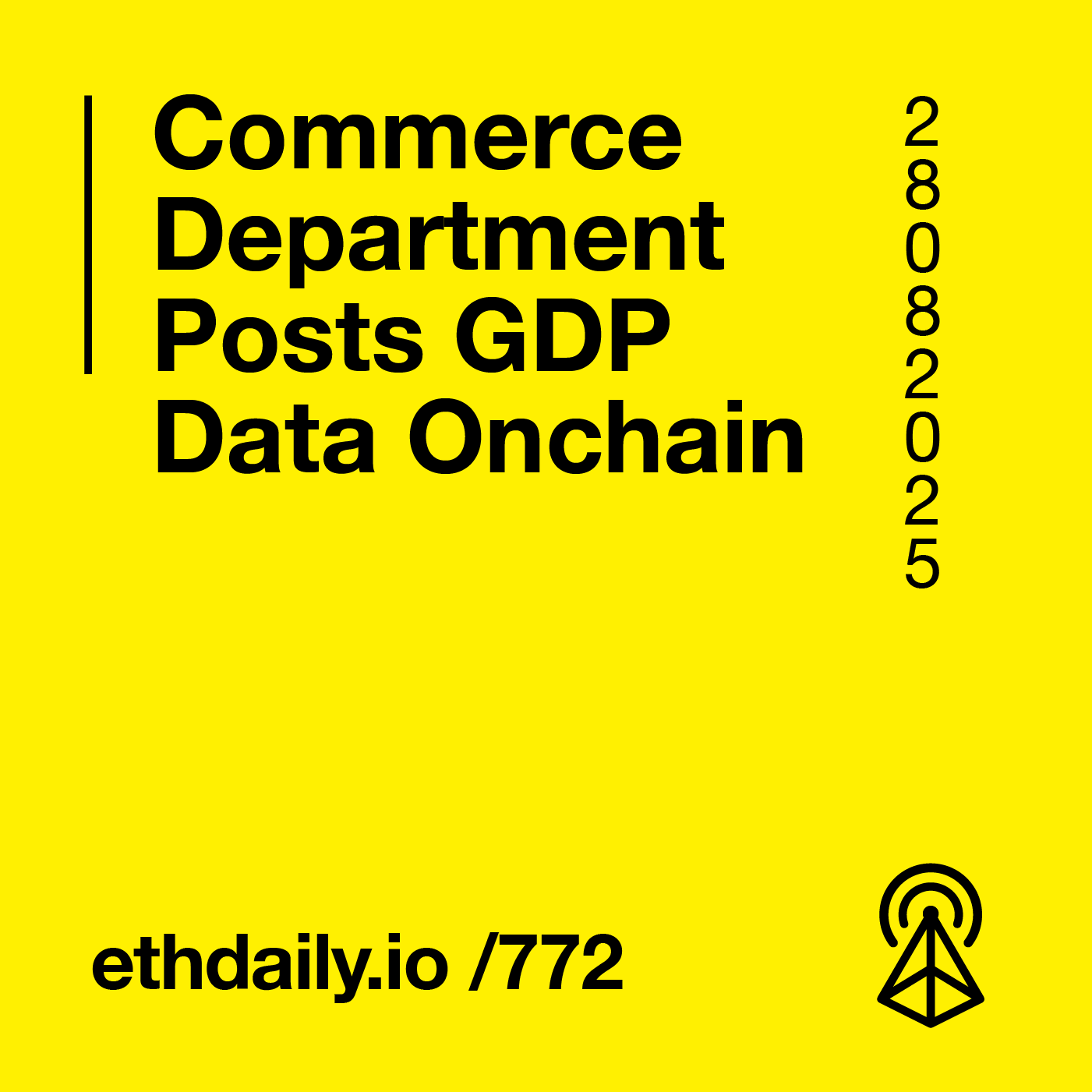 U.S. Commerce Department Posts GDP Data Onchain