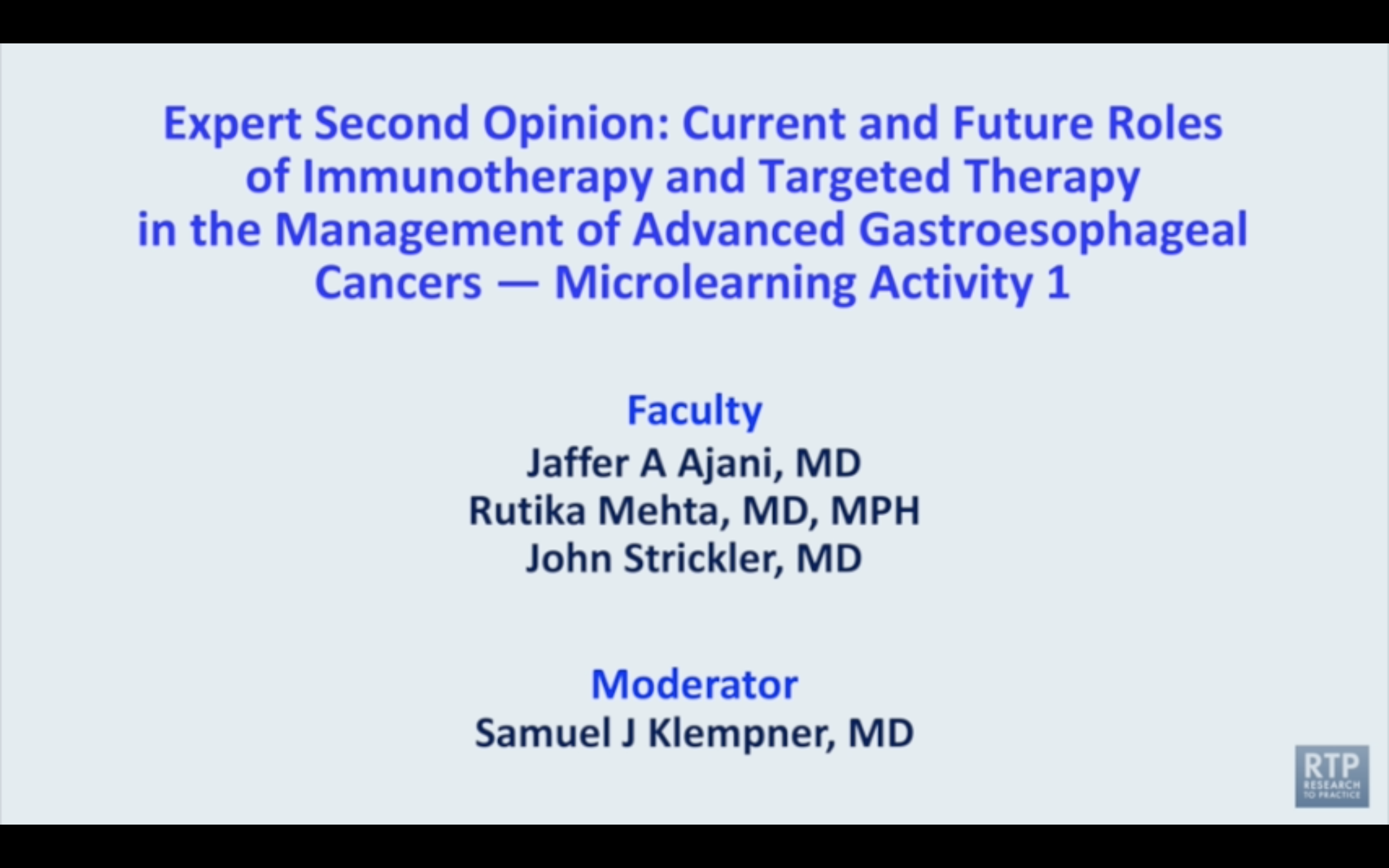 Immunotherapy and Targeted Therapy for Advanced Gastroesophageal Cancers — Microlearning Activity 1: Proceedings from a Session Held Adjunct to the 2026 ASCO GI Cancers Symposium thumbnail