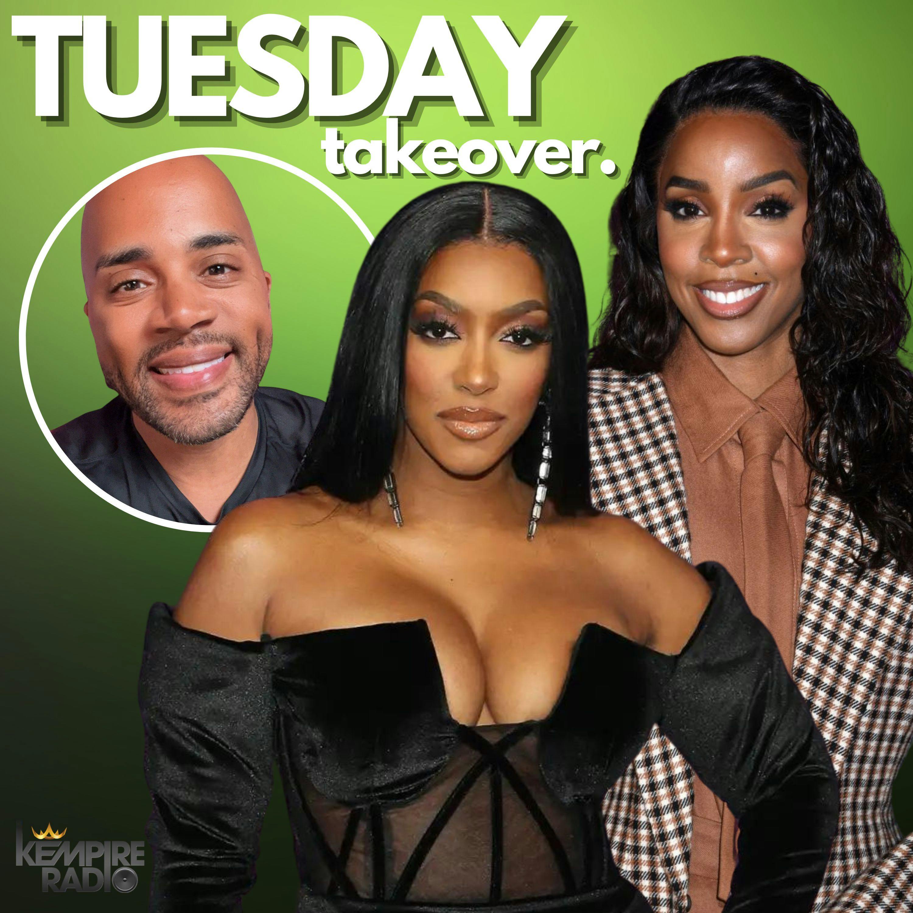 TUESDAY TAKEOVER | Kelly Rowland’s dress Debacle, Porsha Williams’ Husband EXPOSED + Hot Topics