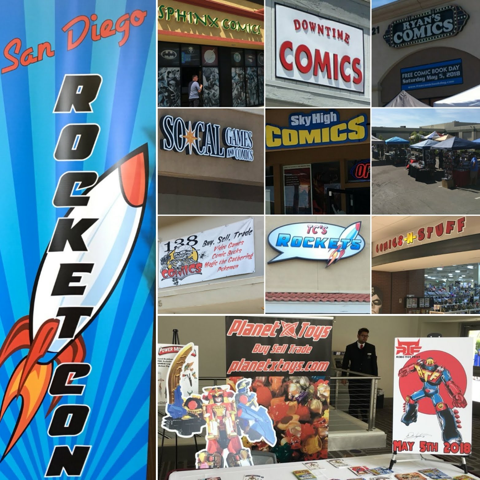 Episode 302 - San Diego Rocket-Con, Free Comic Book Day, and Robo Toy Fest 2018