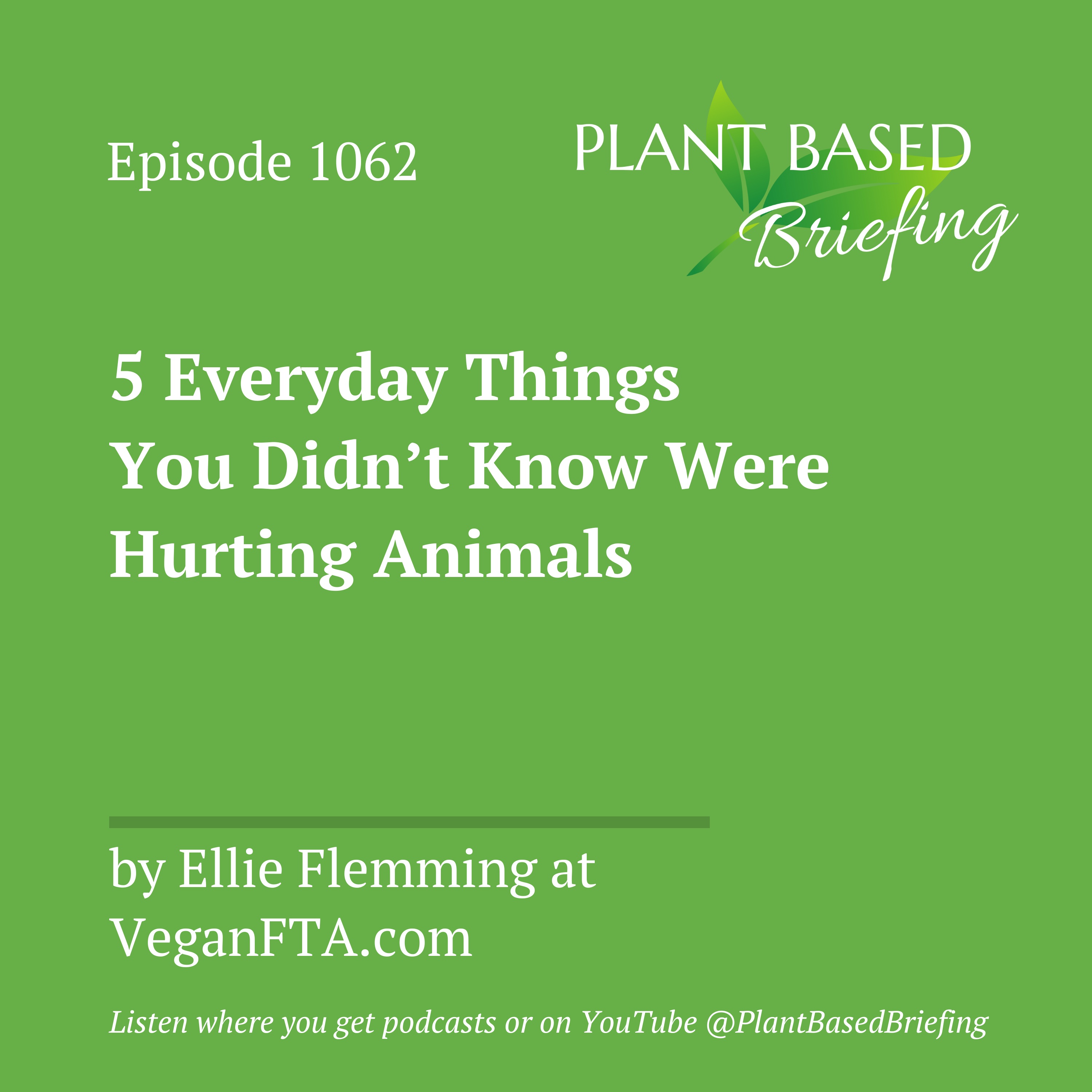 1062: 5 Everyday Things You Didn’t Know Were Hurting Animals by Ellie Flemming at VeganFTA.com
