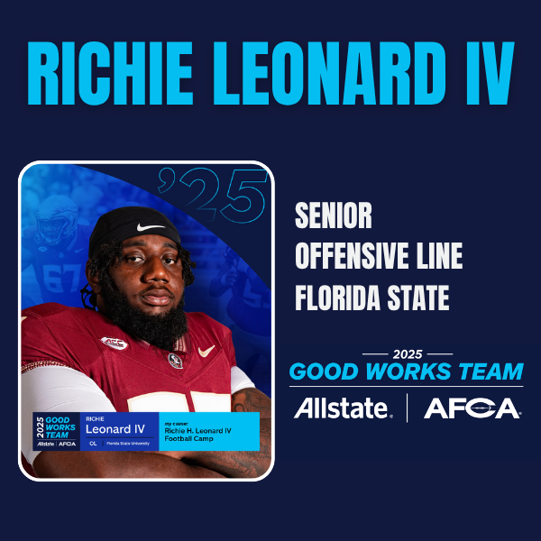 Richie Leonard IV: Florida State Star Using His Platform for Good
