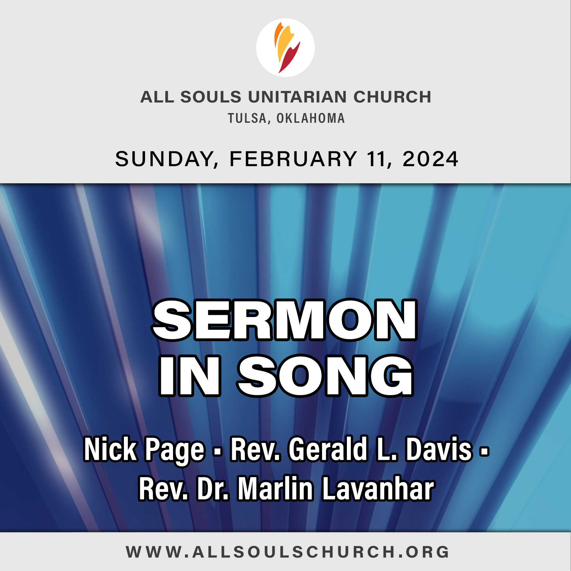 'SERMON IN SONG' - Nick Page, Rev. Gerald L. Davis, and Rev. Dr. Marlin Lavanhar