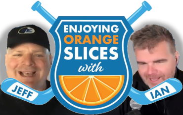 Enjoying Orange Slices with Jeff & Ian
