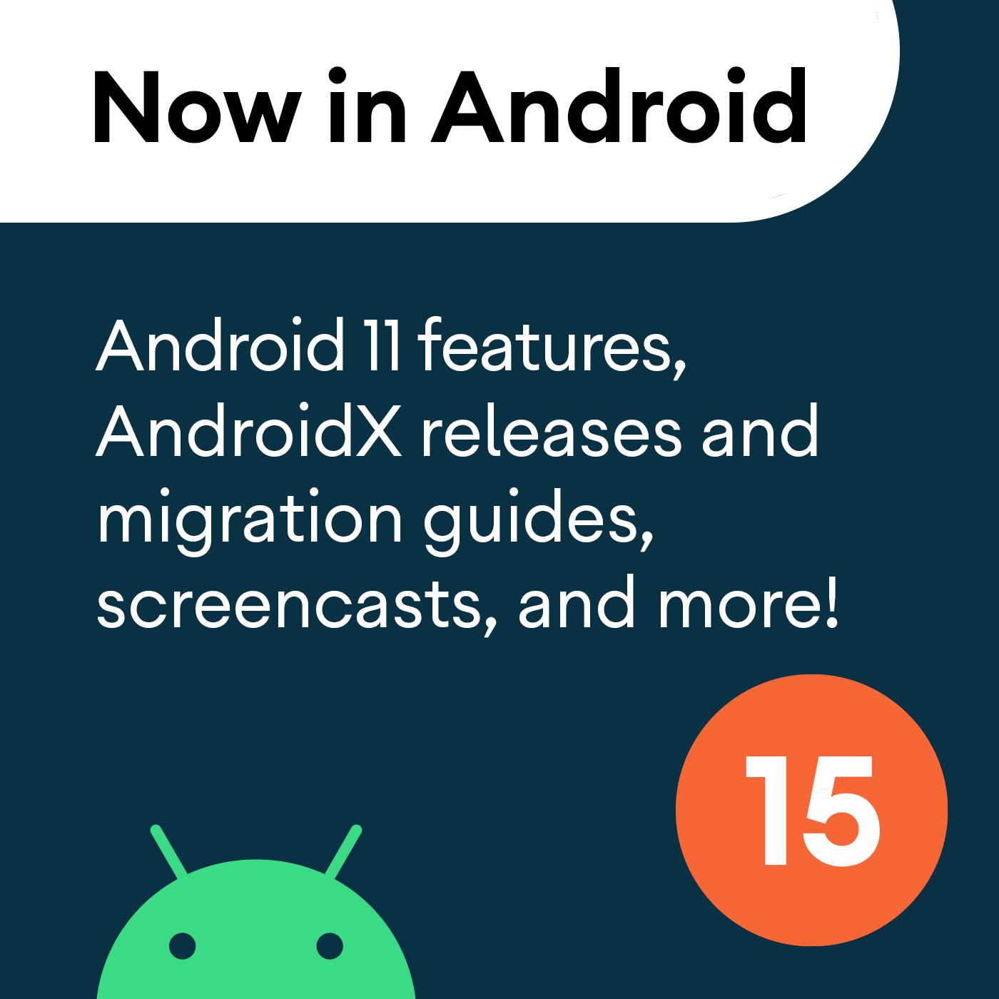 cover of episode 15 - Android 11 features, AndroidX, videos, articles, and more!