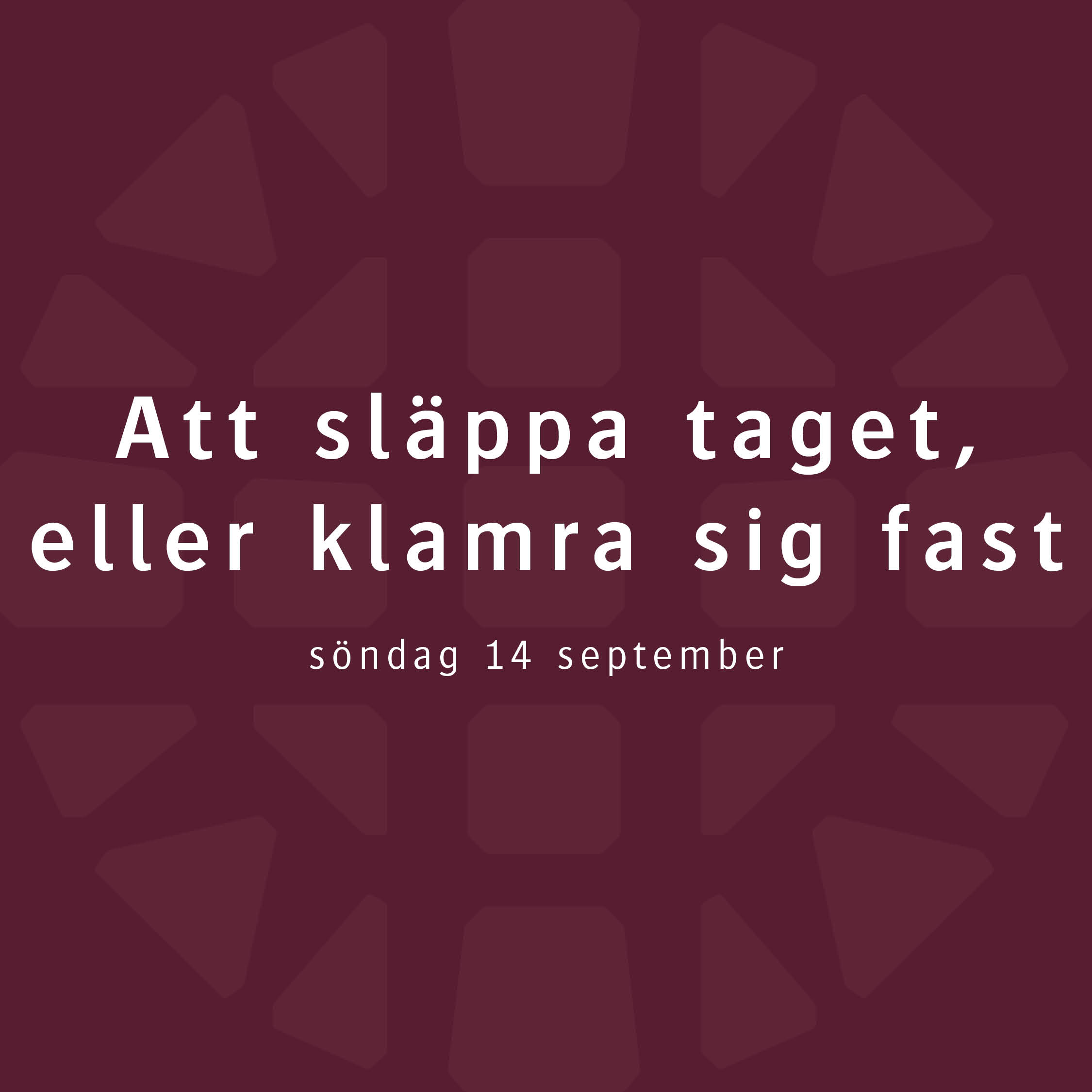 Att släppa taget, eller klamra sig fast – Peter Halldorf Att släppa taget, eller klamra sig fast – Peter Halldorf