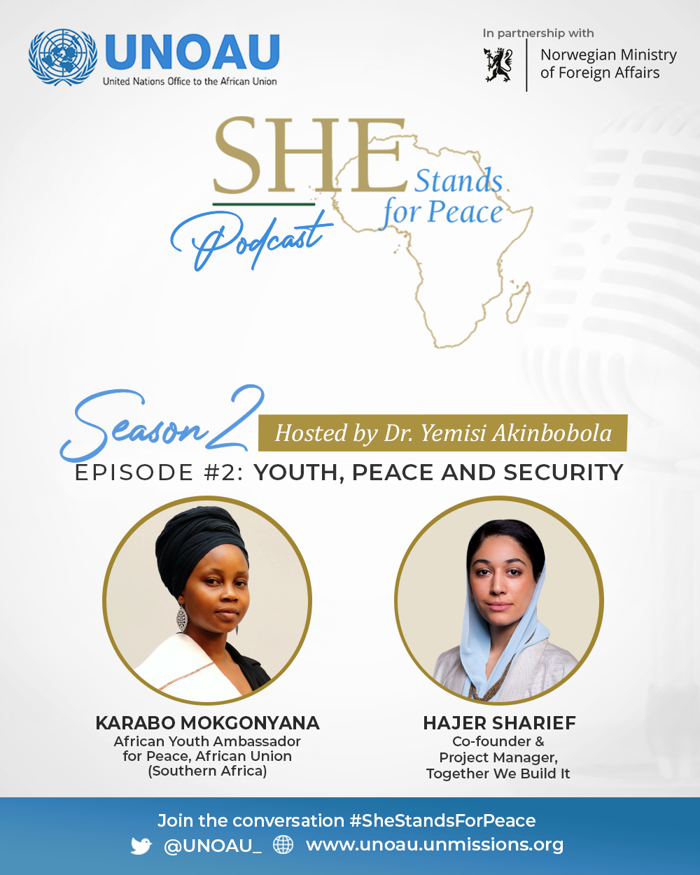 Episode Six: Youth, Peace and Security an interview with Hajer Sharief and Karabo Mokgonyana