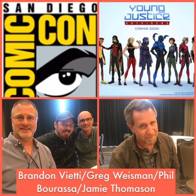 Episode 880 - SDCC: Young Justice: Outsiders w/ producer Brandon Vietti/producer Greg Weisman/art director Phil Bourassa/voice director Jamie Thomason!