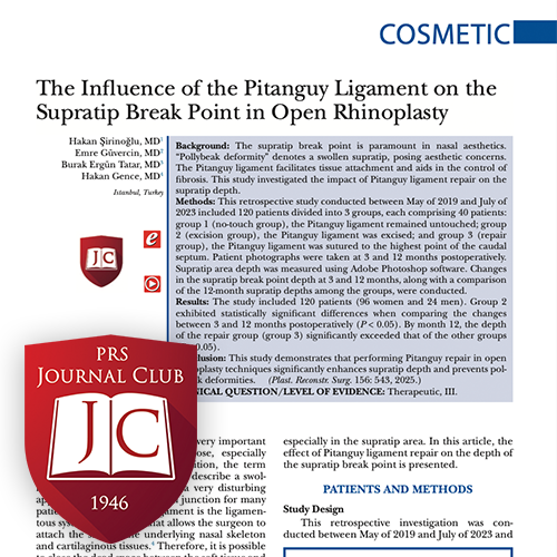 “Pitanguy Ligament in Open Rhinoplasty” with David Stepien, MD - Oct. 2025 Journal Club