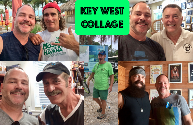 Key West Collage: w/ George Fernandez, J.T. Thompson, Dennis Beaver, Paul Menta and Clint from Key Lime Bike Tours