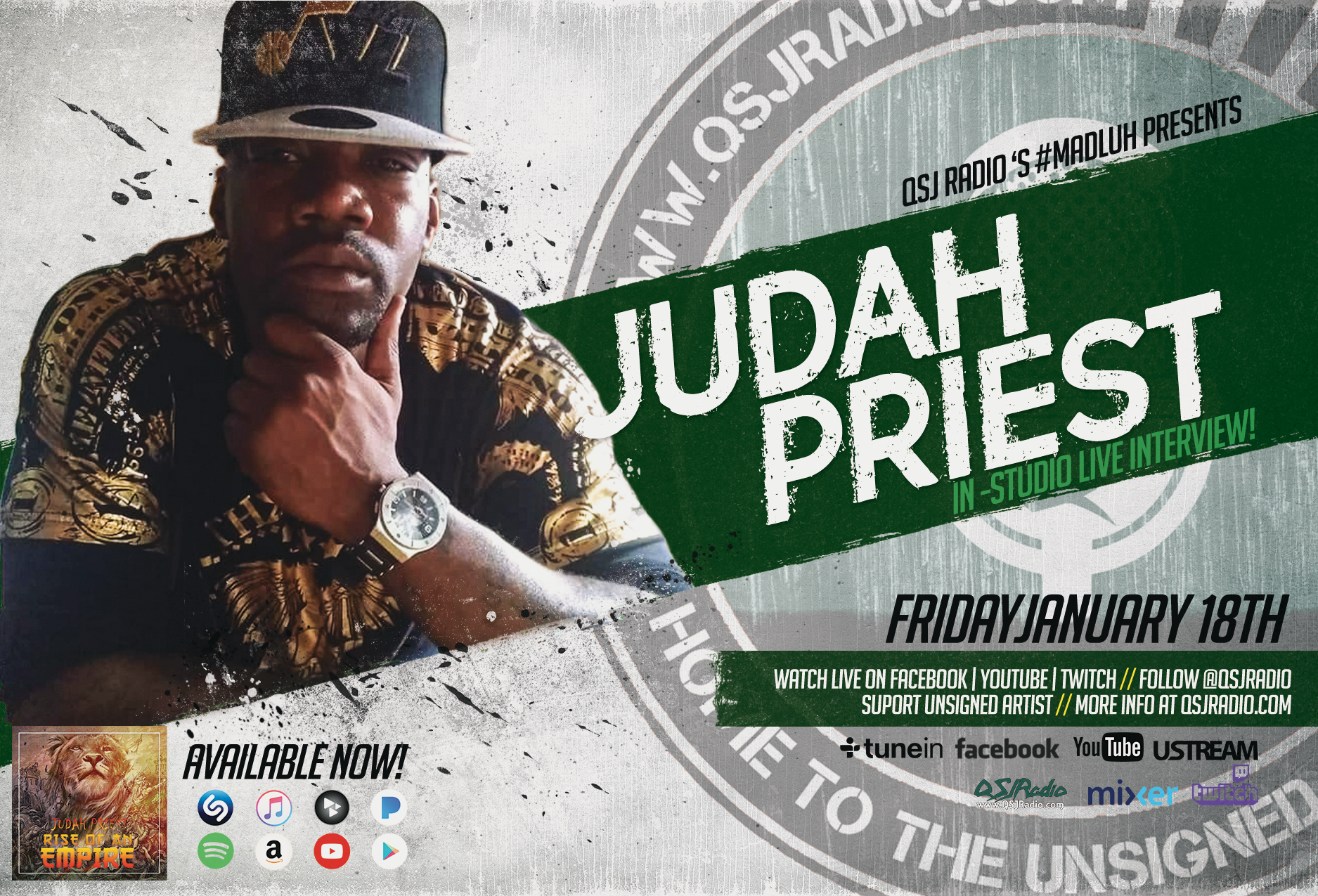 1.18.2019 QSJ Radio's MadLuh with Judah Priest | @IamJudahPriest ‏
