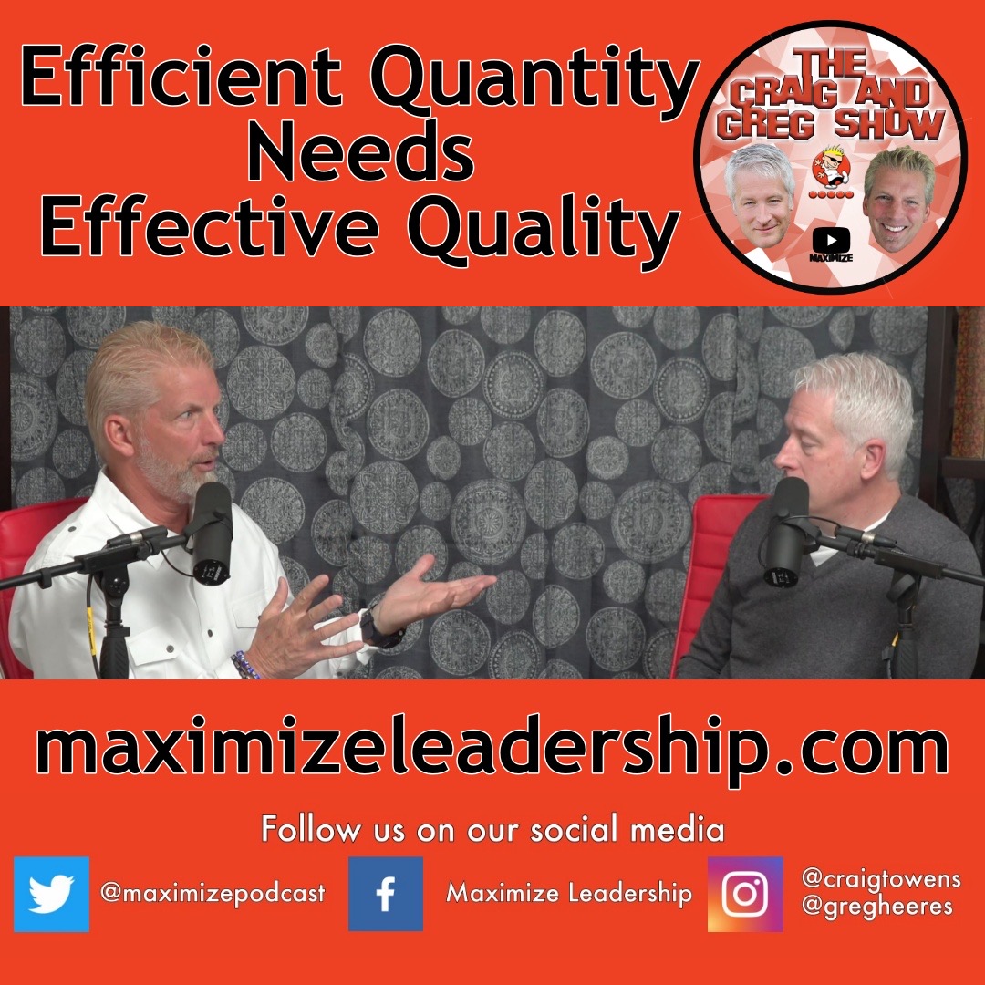 Efficient quantity needs effective quality
