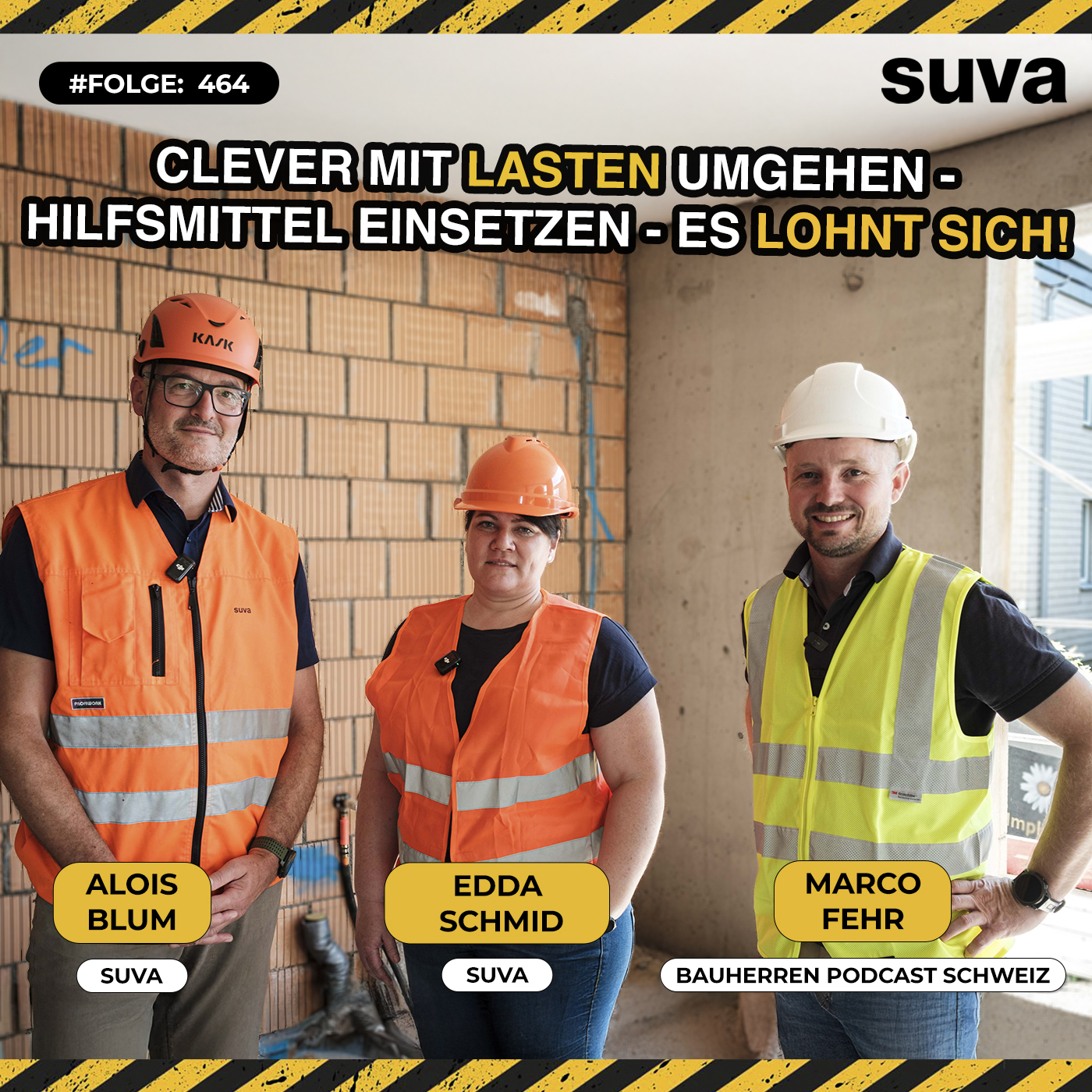 Der richtige Umgang mit Hilfsmitteln - Effizienz und Ergonomie auf der Baustelle: Dr. med. Edda Schmid (Fachärztin Arbeitsmedizin, Suva) & Alois Blum (Ergonomie-Experte, Suva) #464