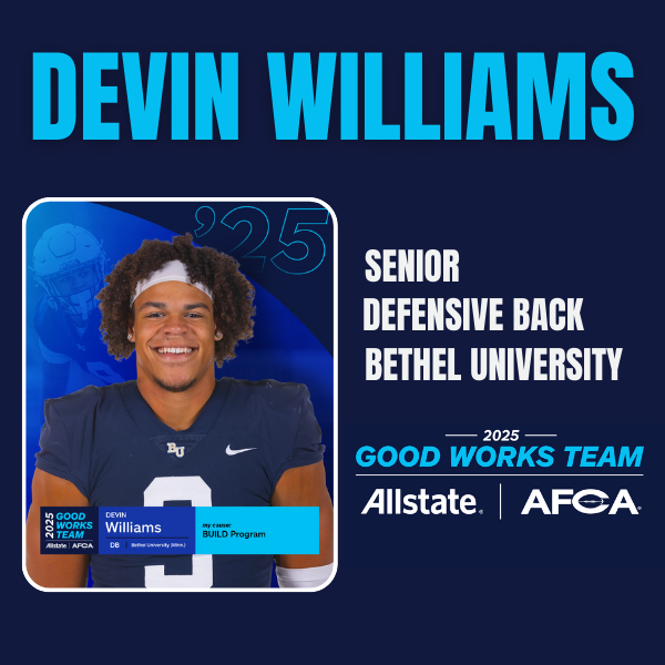 Allstate AFCA Good Works Team Inspiring Conversations | Devin Williams, Bethel