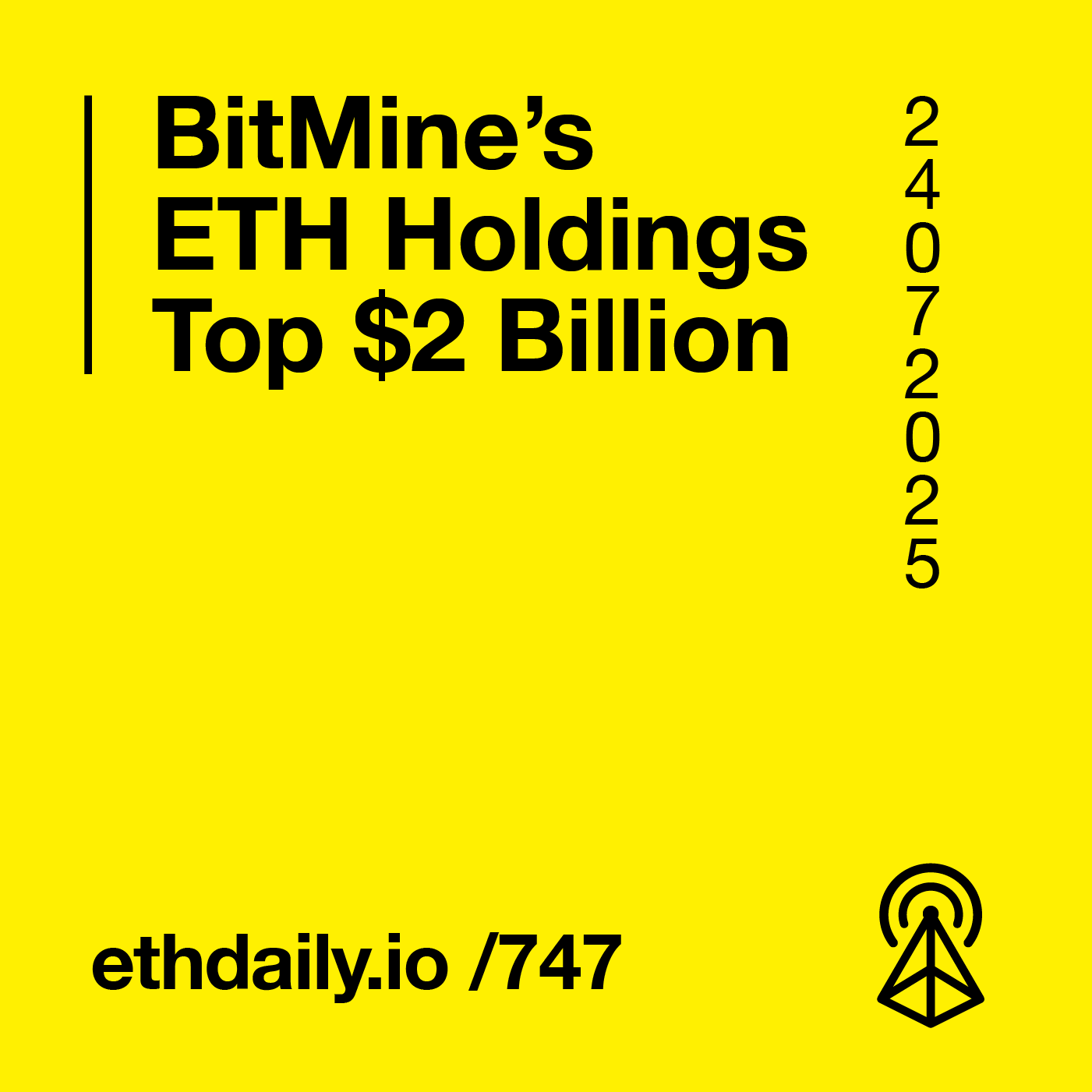 BitMine’s ETH Holdings Top $2 Billion
