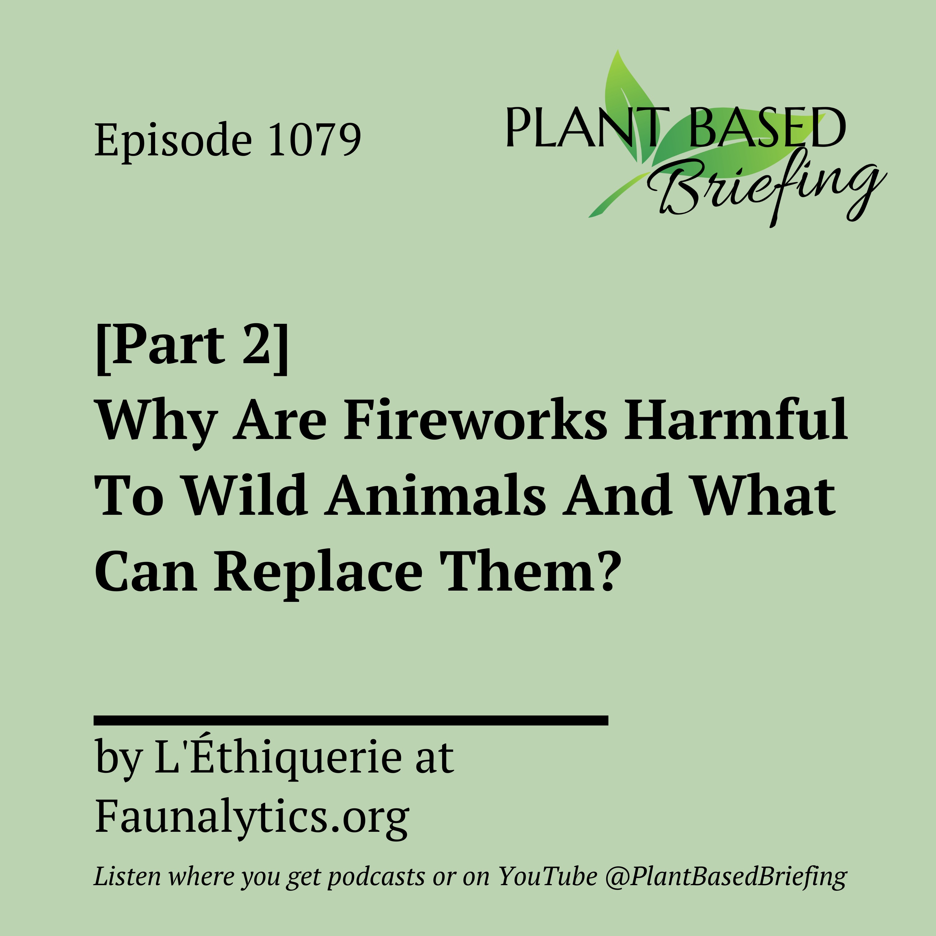 1079: [Part 2] Why Are Fireworks Harmful To Wild Animals And What Can Replace Them? By L'Éthiquerie at Faunalytics.org