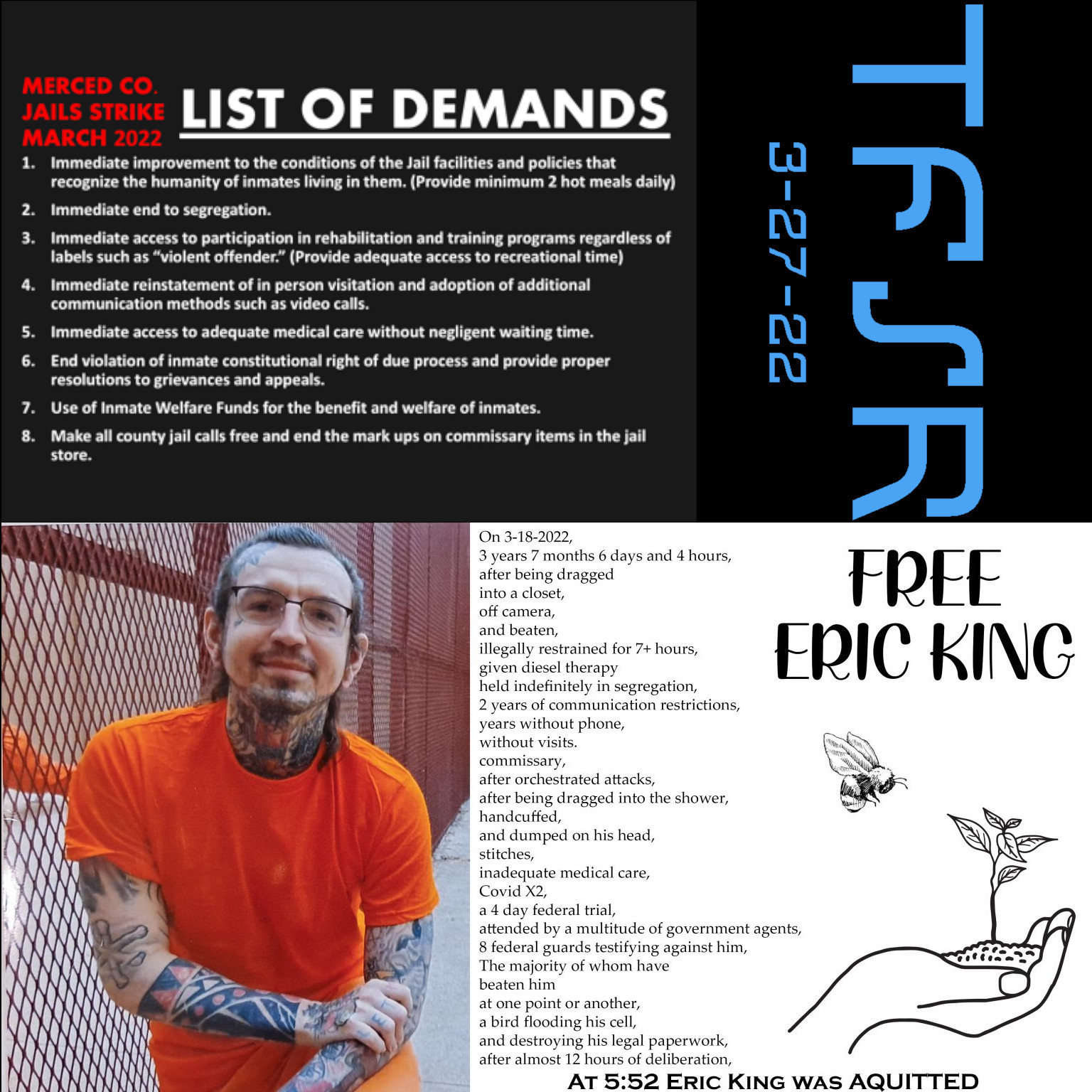 Merced Prisoner Hunger Strikes | Eric King Trial Ends