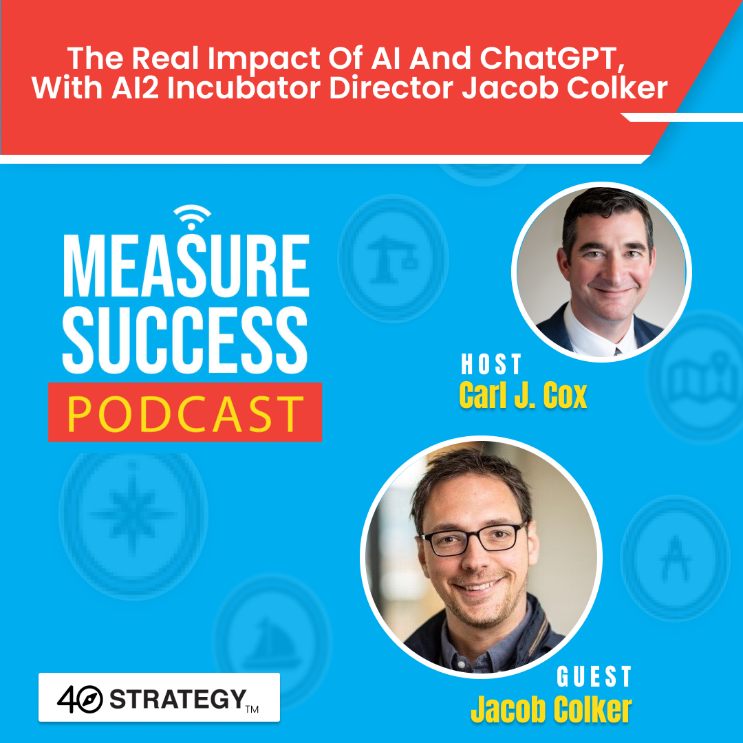 cover of episode The Real Impact of AI and ChatGPT, with AI2 Incubator Director Jacob Colker