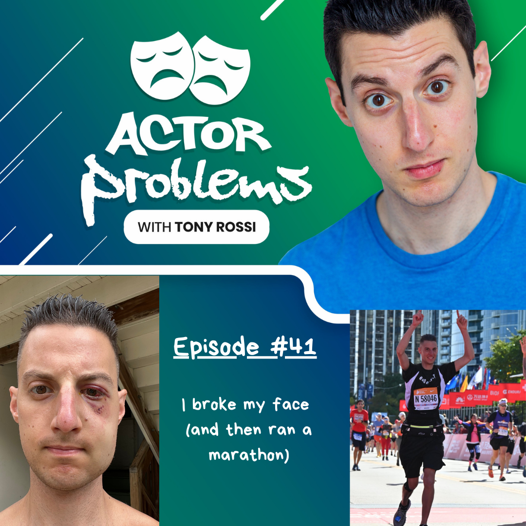 I broke my face & then ran a marathon