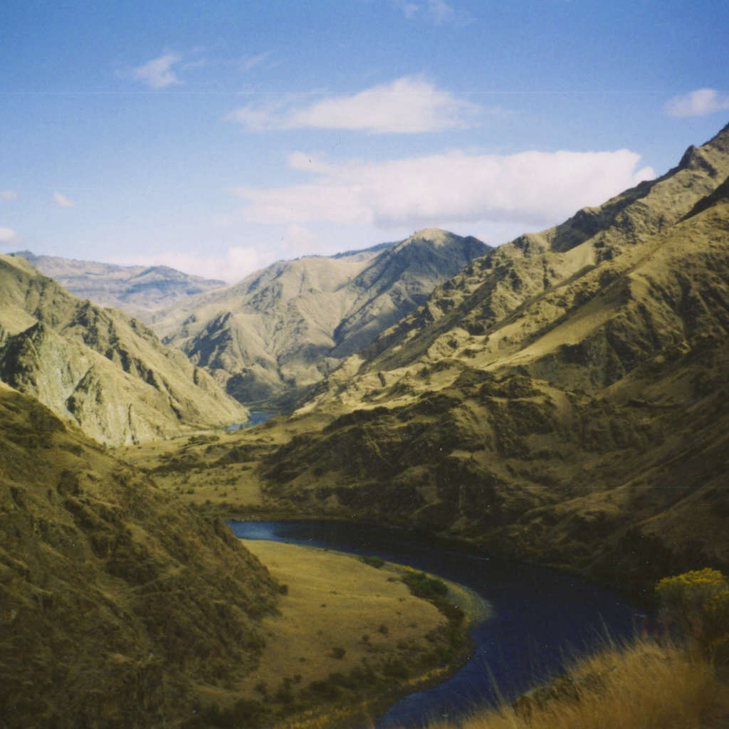 River Flows Through Mountain Range