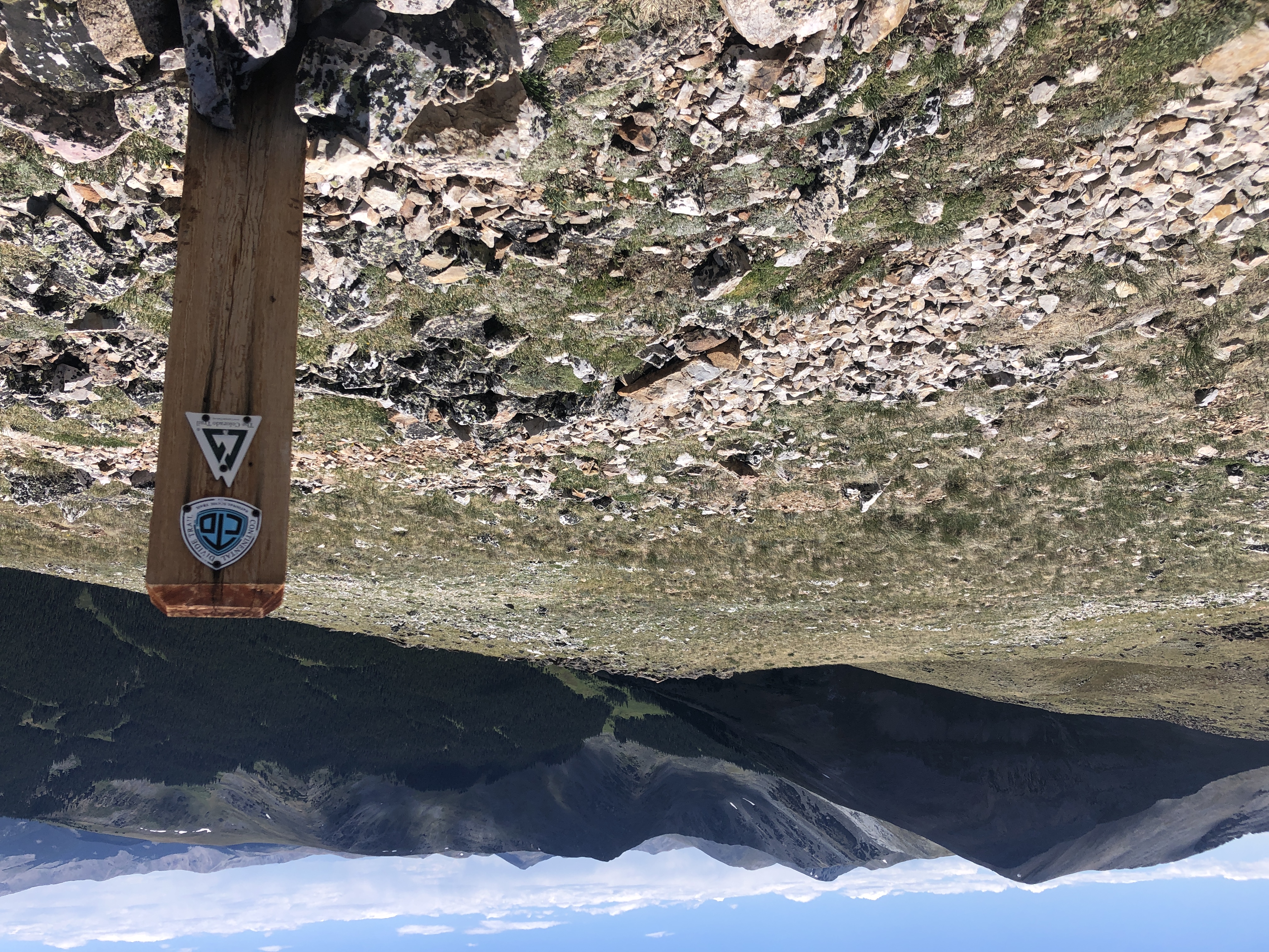 Kelly and Gabe reflect from mile 300 of the Colorado Trail on Texas Creek, west side of the Collegiate Loop
