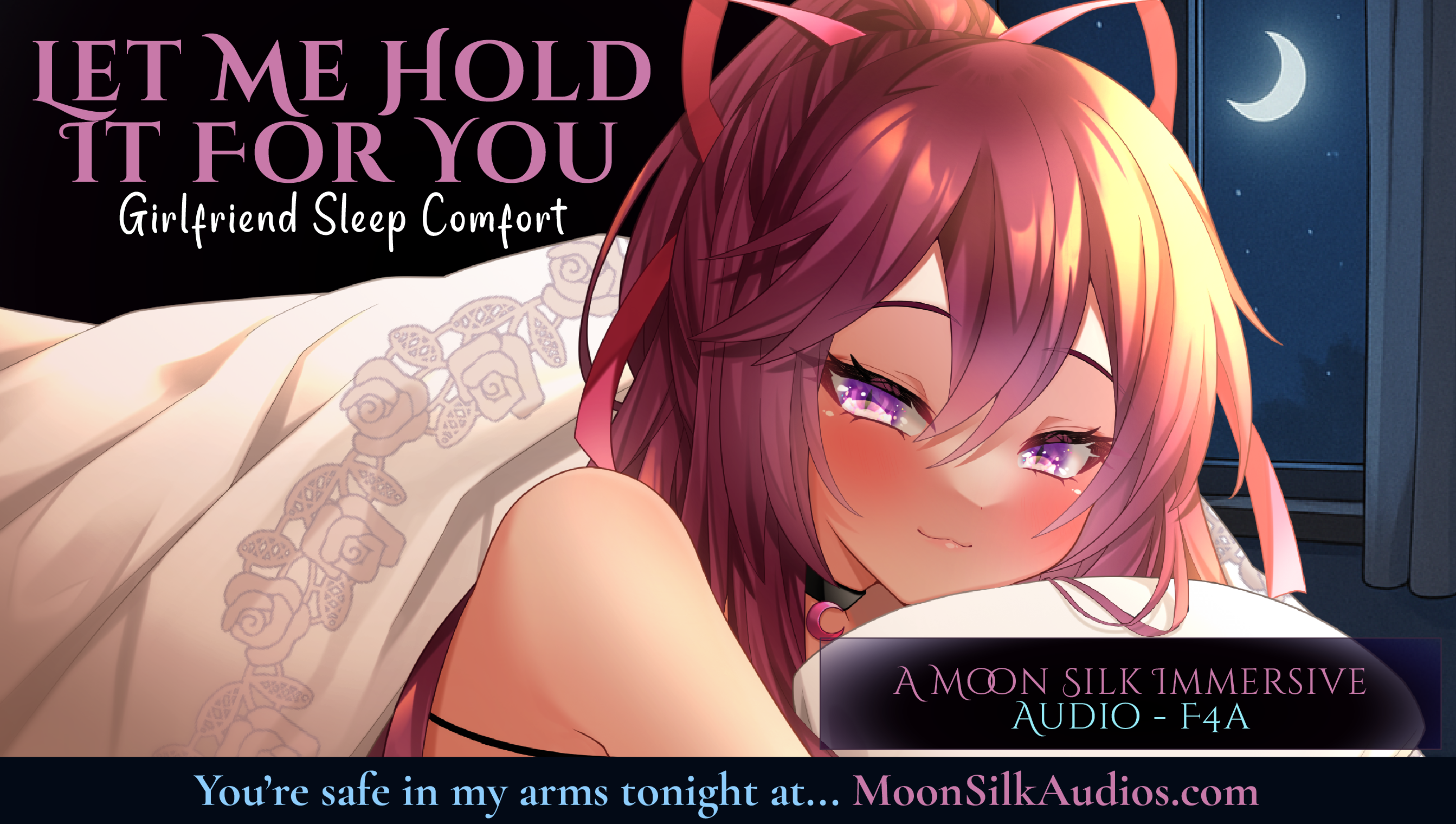 F4A - Let Me Hold Your Stress Tonight | Comfort Sleep Aid | Soft Spoken Moon Silk Immersive - Preview