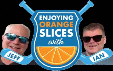 Enjoying Orange Slices with Jeff & Ian